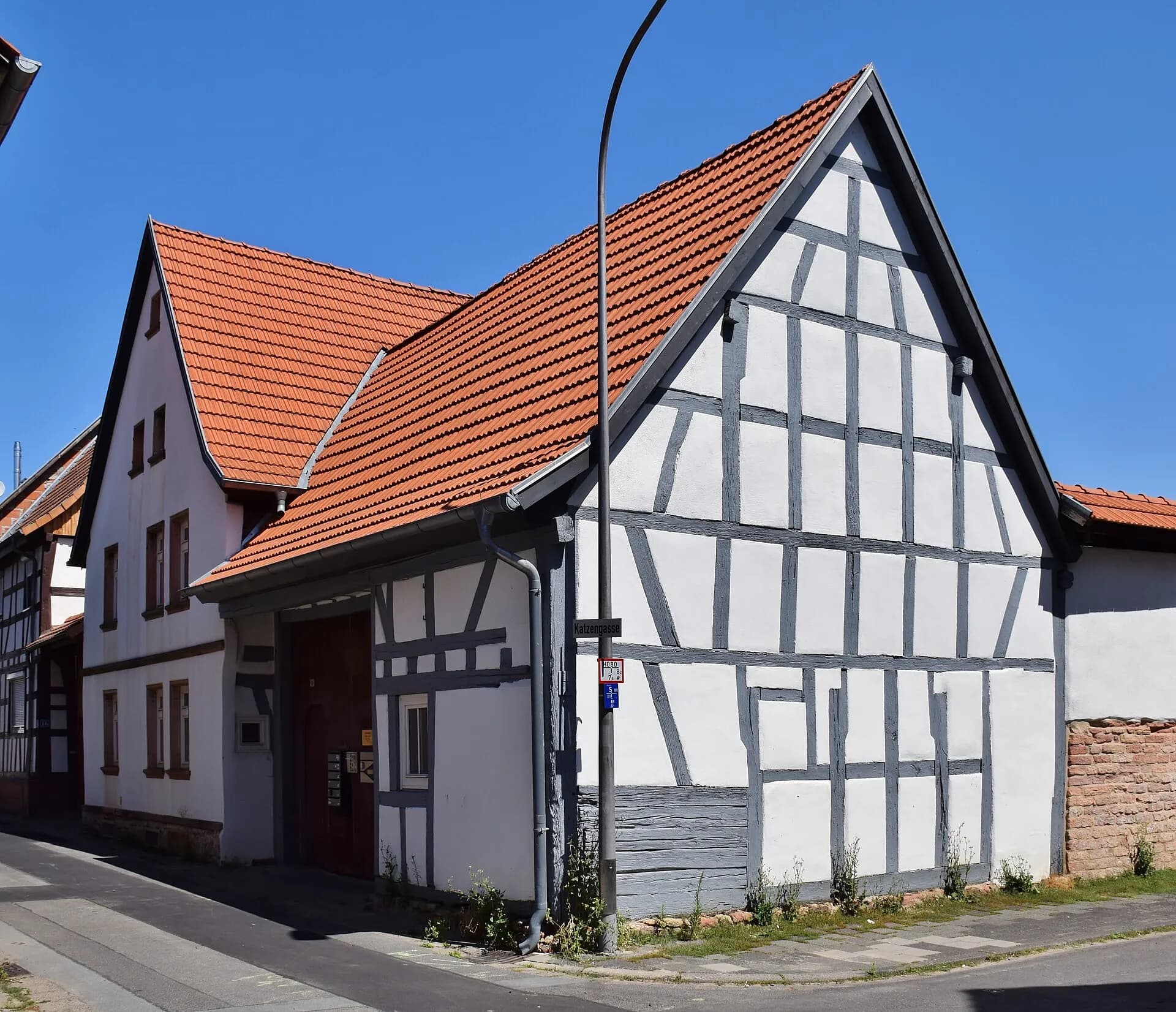 Straßenzug in der Katzengasse in Schaafheim
