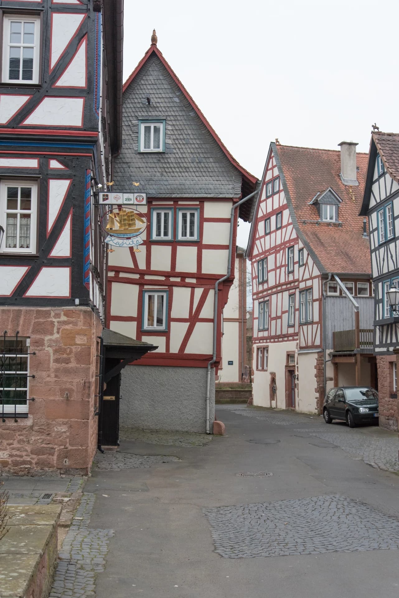 Fachwerkhäuser in der Kirchgasse in Büdingen