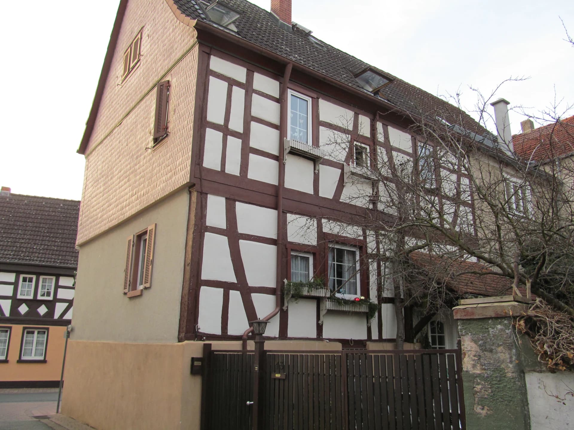 Fachwerkhaus an der Ecke der Kirchgasse in Mörfelden-Walldorf