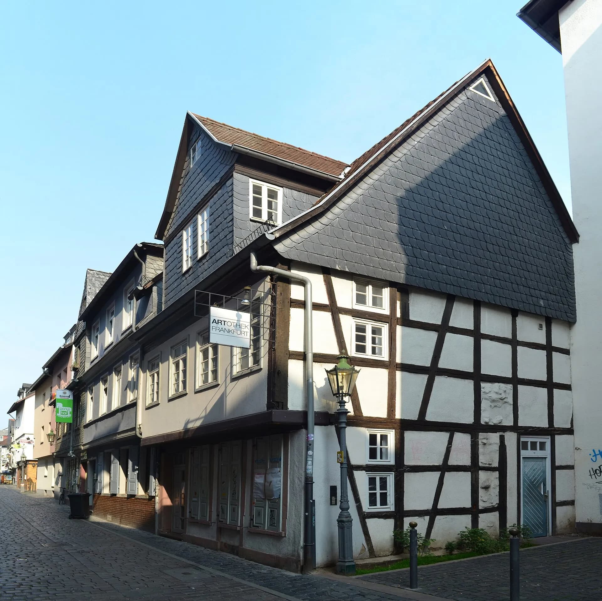 Fachwerkhäuser an der Klappergasse in Alt-Sachsenhausen