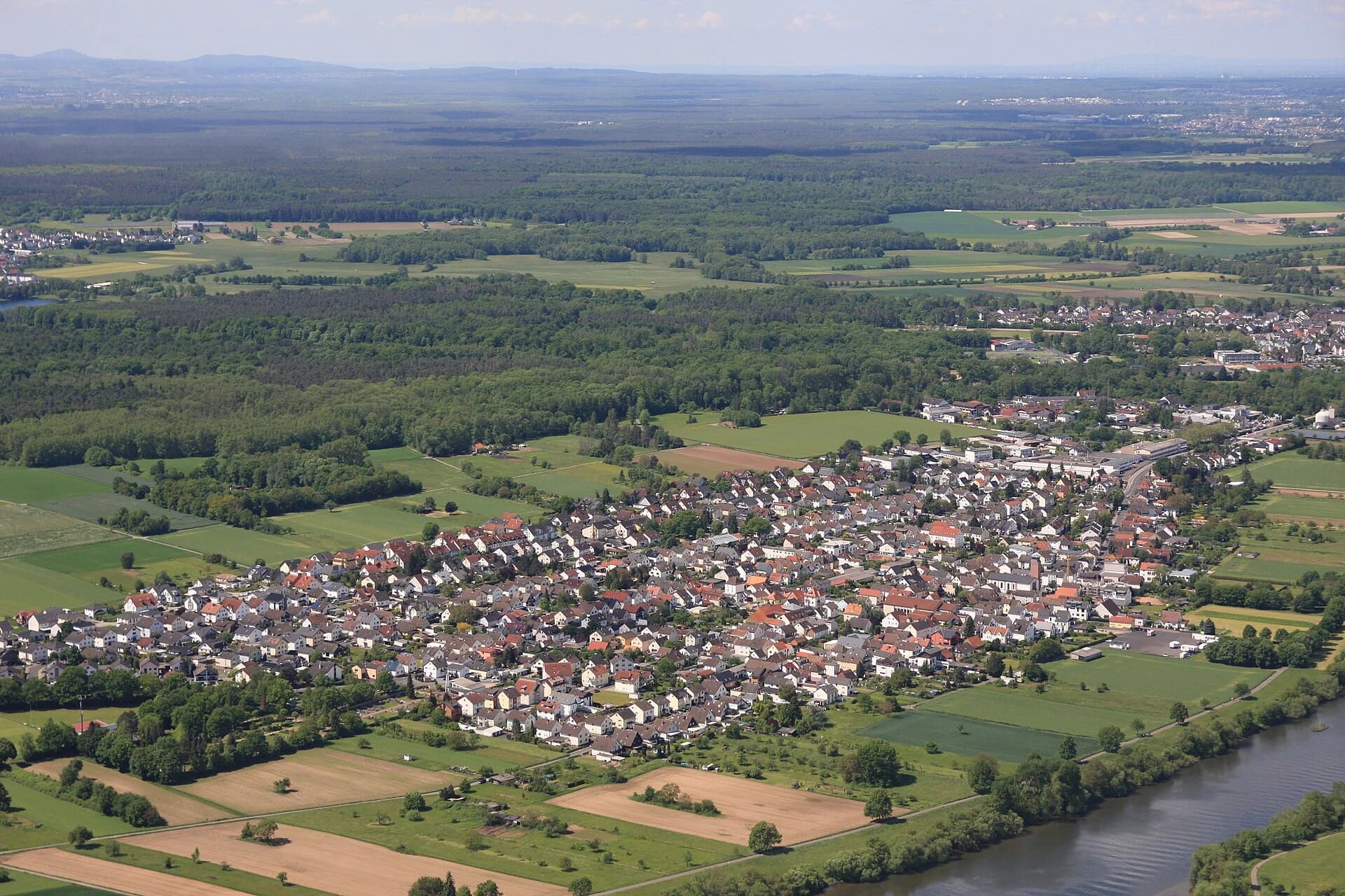 Luftbild von Klein-Welzheim in Seligenstadt