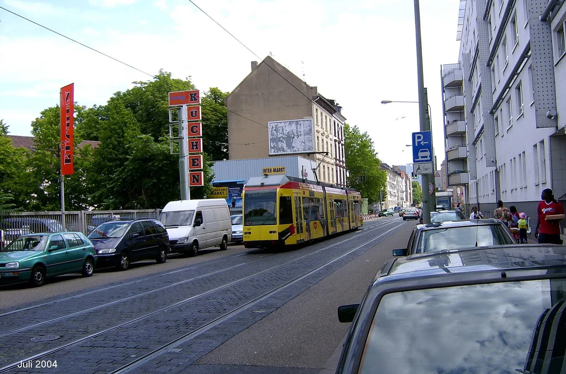 Kleyerstraße auf Höhe des Gallusparks im Frankfurter Gallus