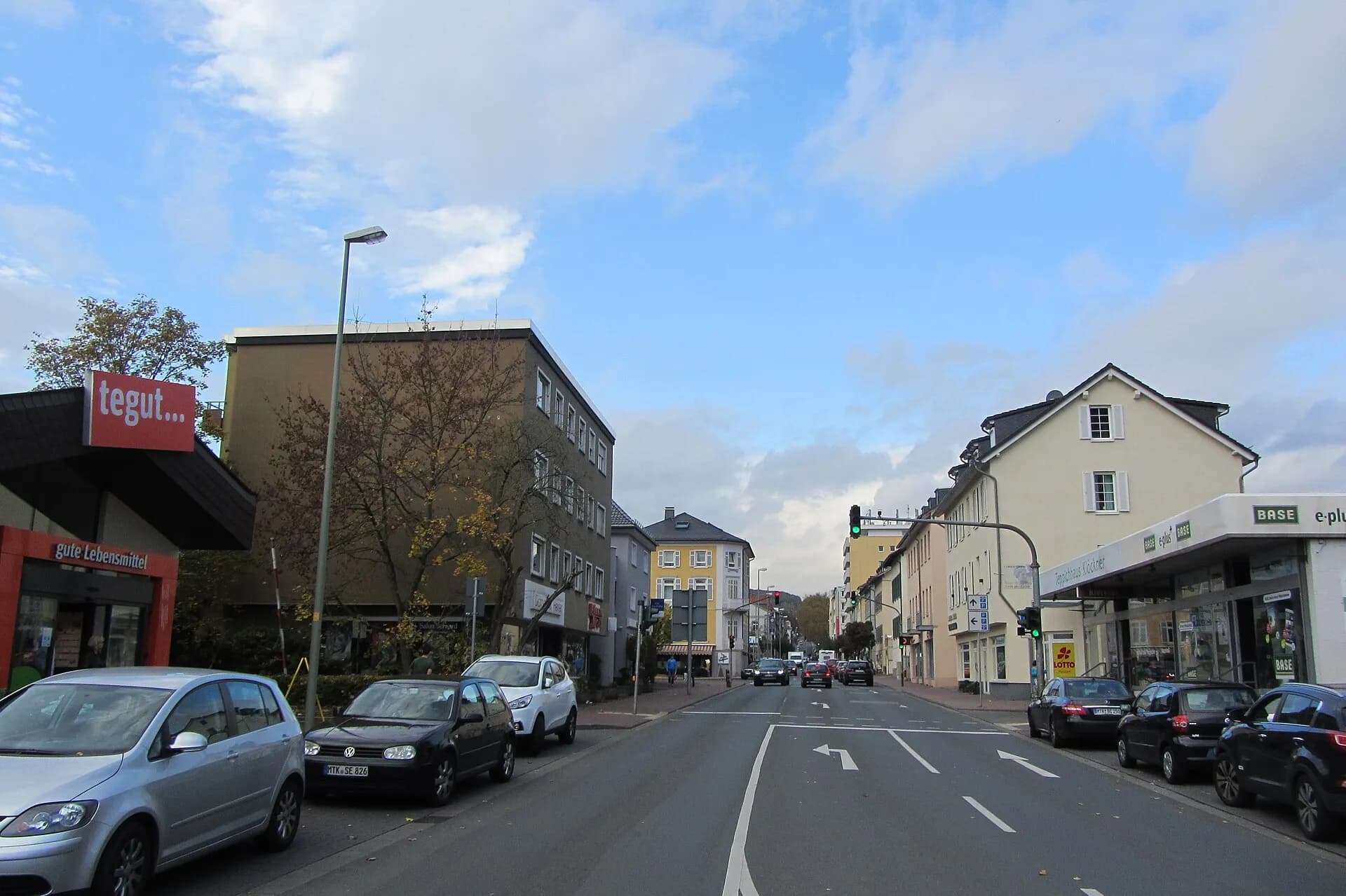 Königsteiner Straße Richtung Stadtmitte in Bad Soden am Taunus