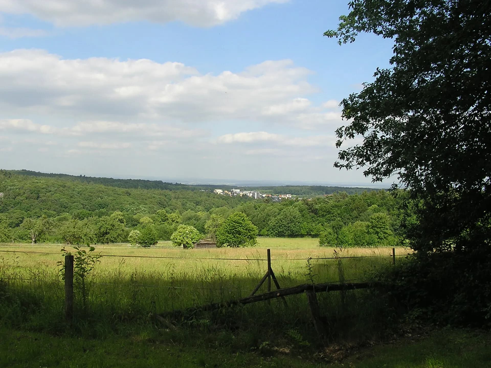 Blick über das Tal bei Köppern in Friedrichsdorf
