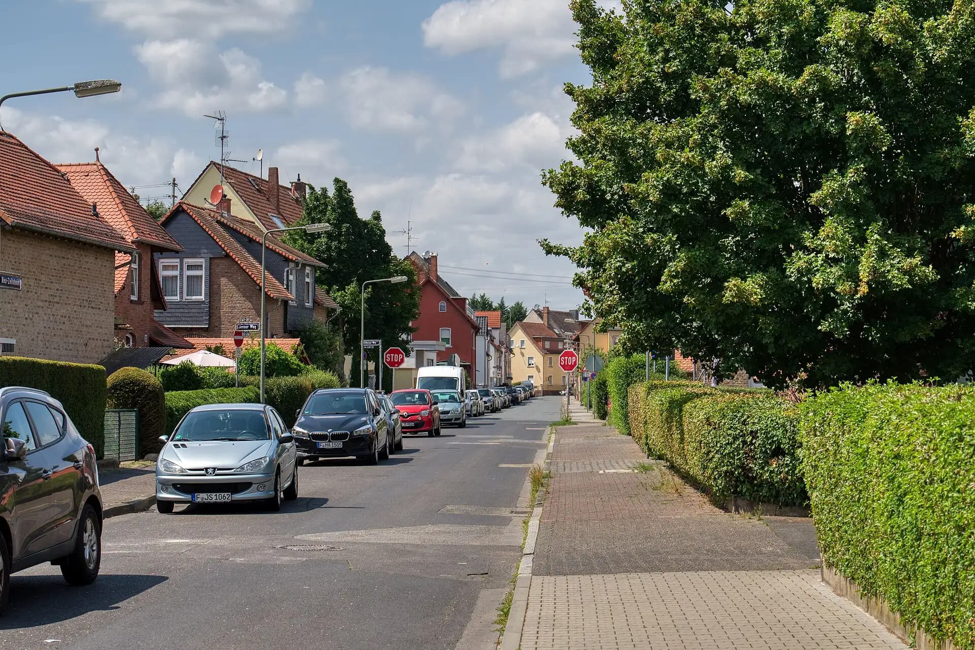 Blick nach Nordwesten über die Kolonie in Frankfurt-Zeilsheim