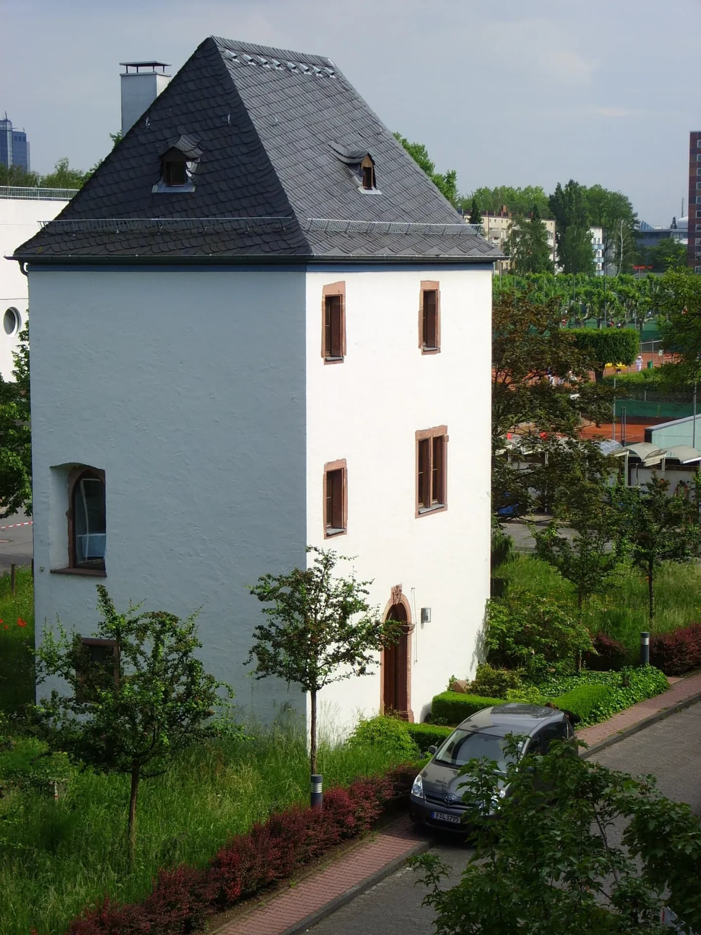 Turm des Kühhornshofs in Frankfurt