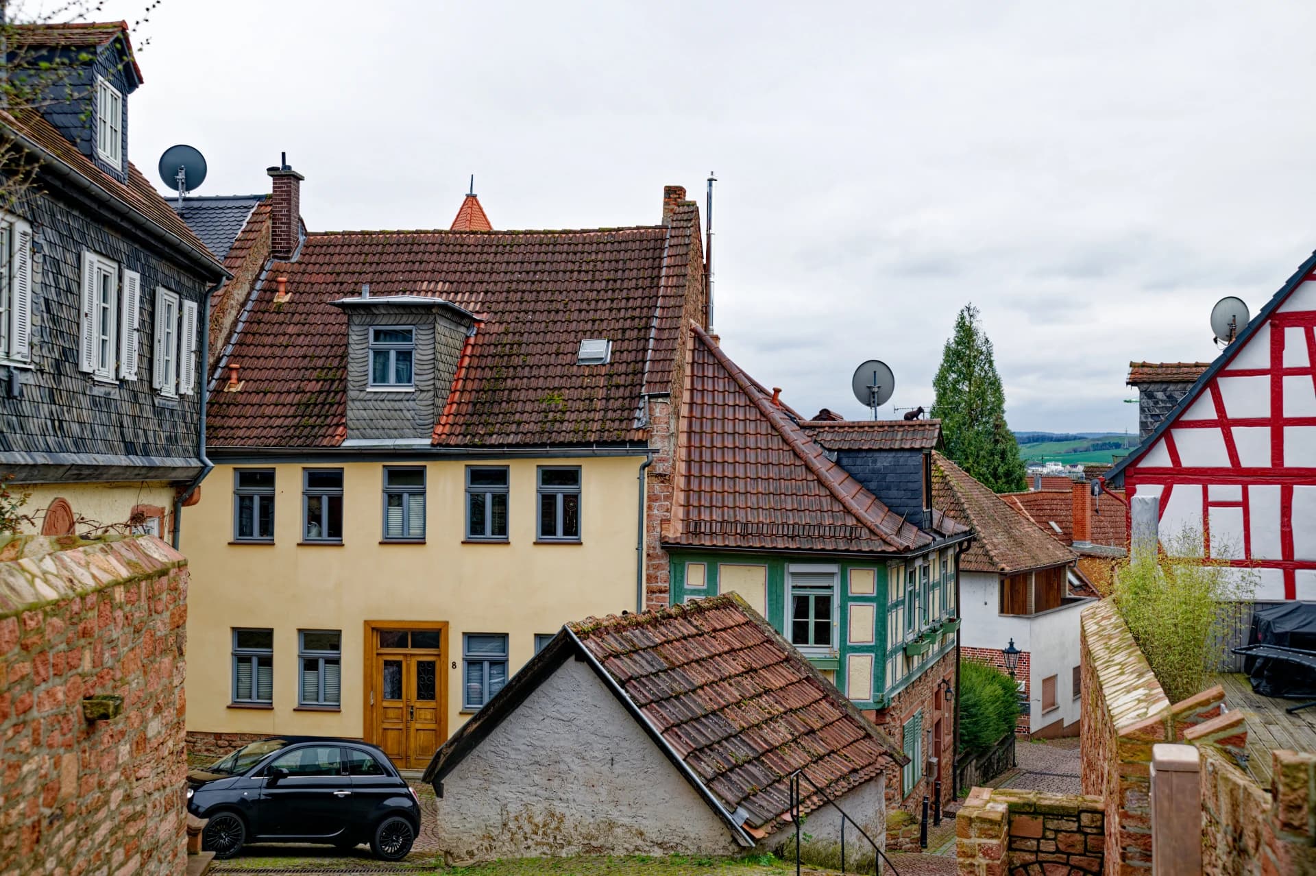 Häuser an der Lambertusgasse 8 in Gelnhausen