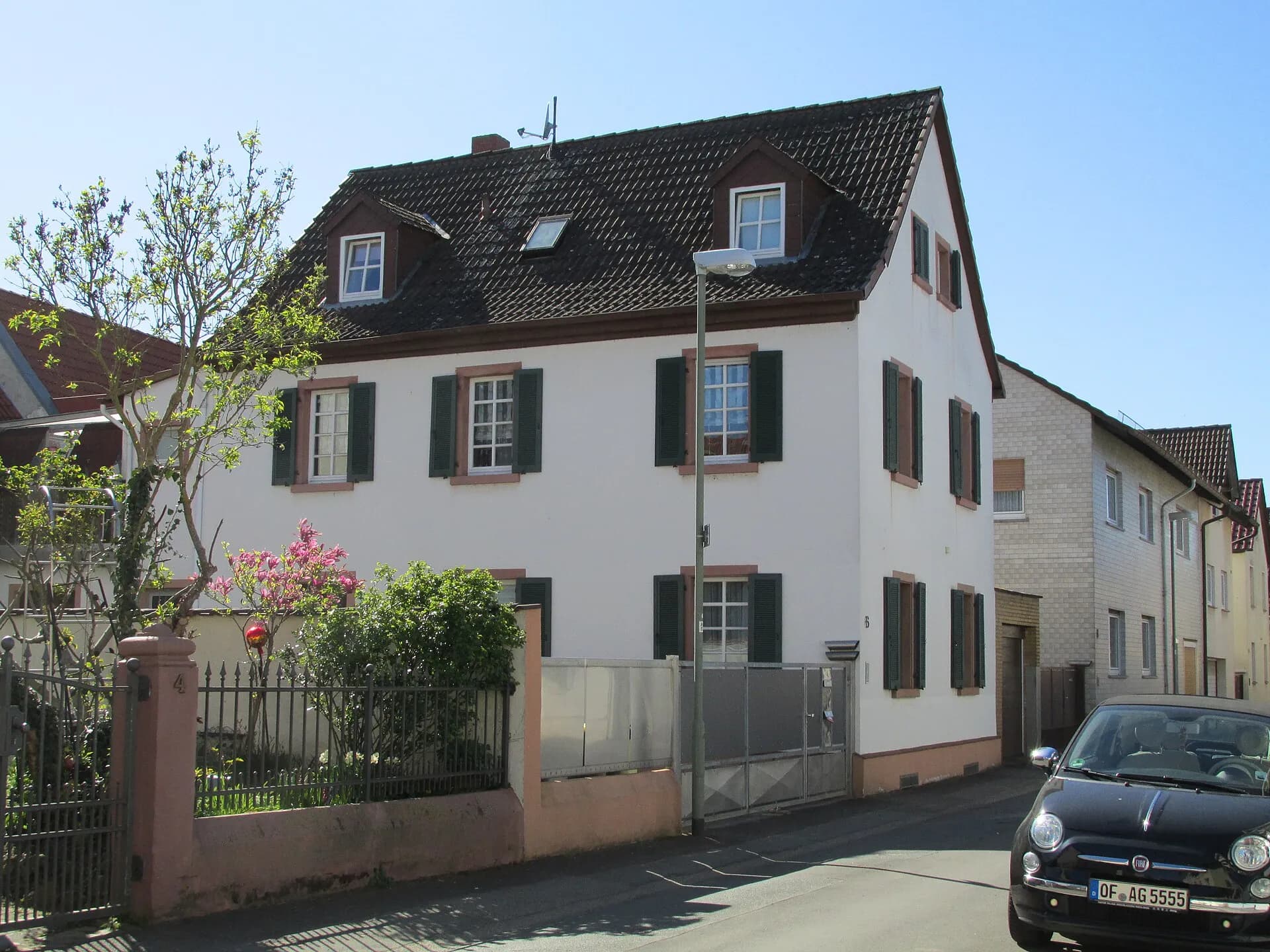 Gartenseite der Landgraf-Friedrich-Straße 6 in Offenbach-Rumpenheim