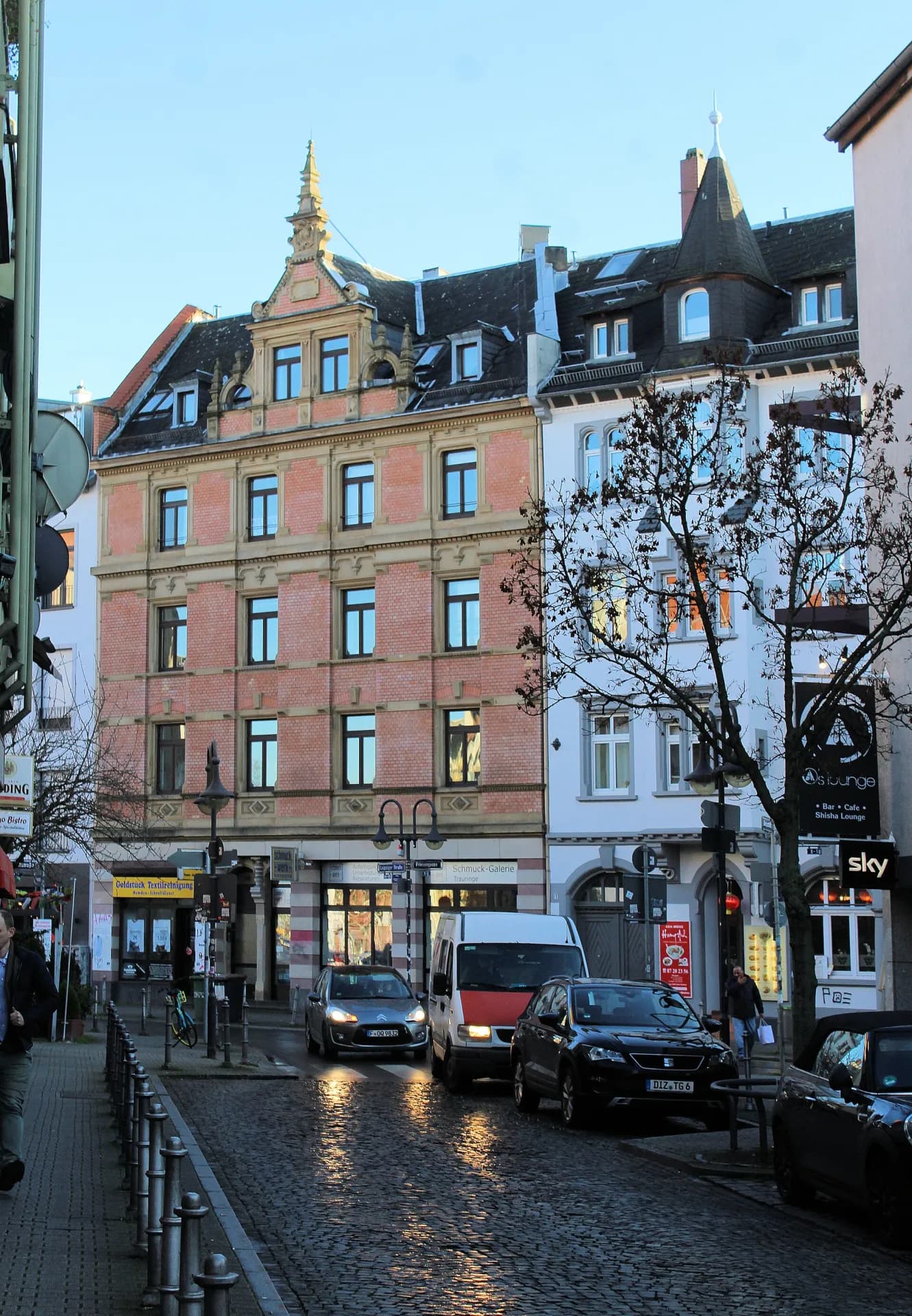 Blick über die Leipziger Straße in Frankfurt Bockenheim