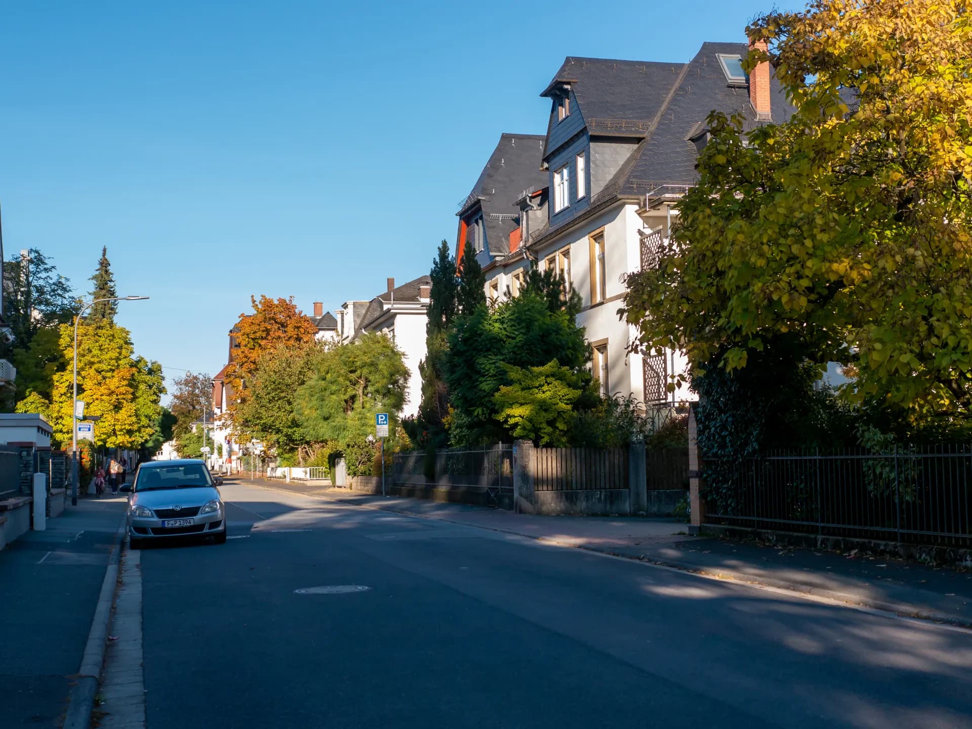Straßenzug in der Lindenstraße in Oberursel (Taunus)