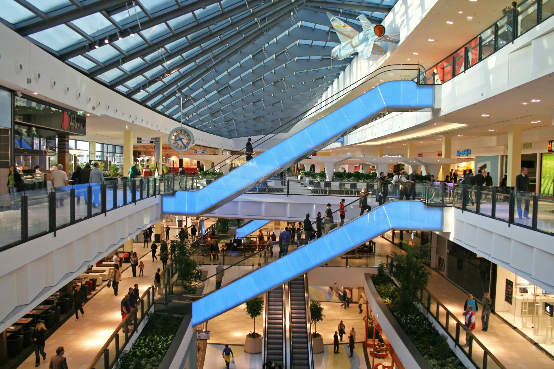 Atrium des Einkaufszentrums Loop5 in Weiterstadt