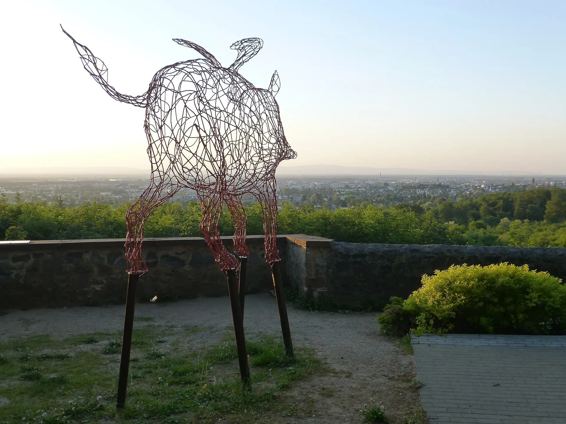 Aussicht von der Ludwigshöhe in Darmstadt-Bessungen