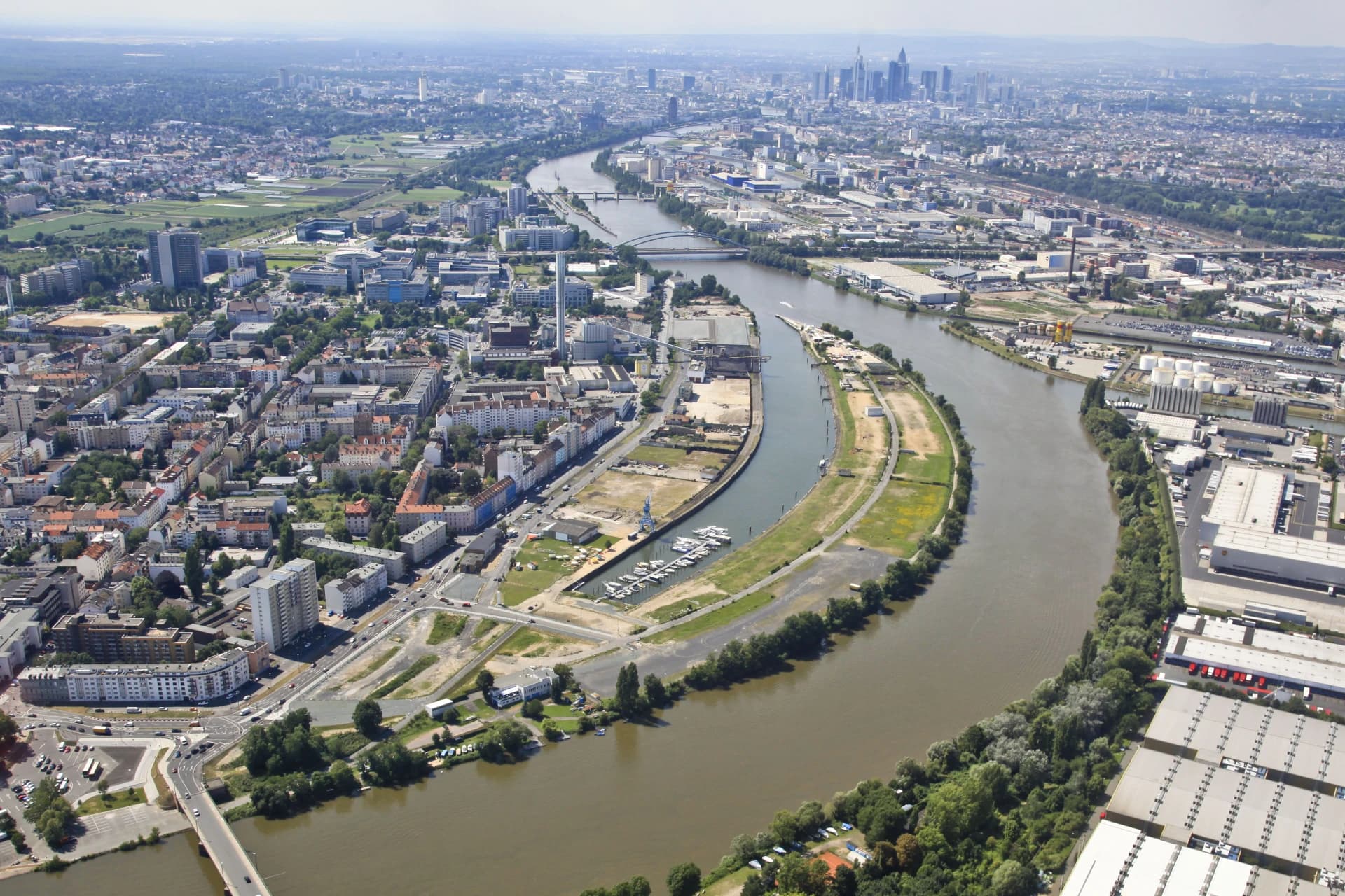Luftansicht der Offenbacher Innenstadt