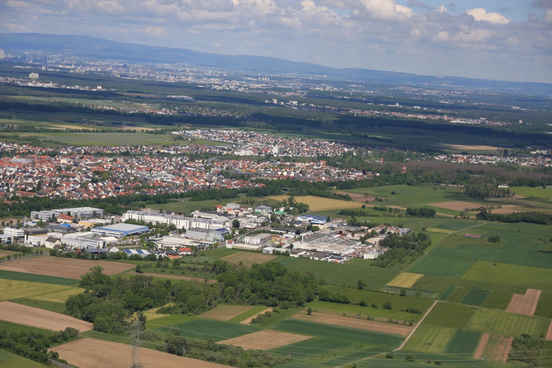Luftbild von Rodgau-Jügesheim und Hainhausen