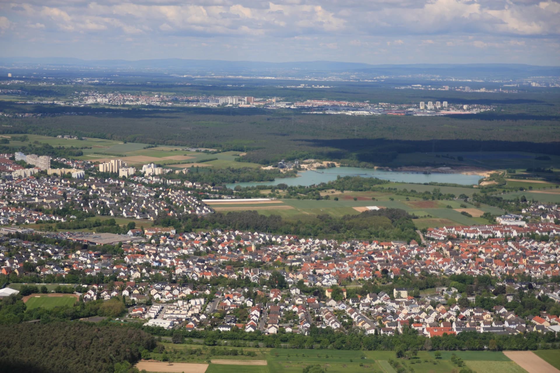 Luftbild von Rodgau-Nieder-Roden und Dudenhofen