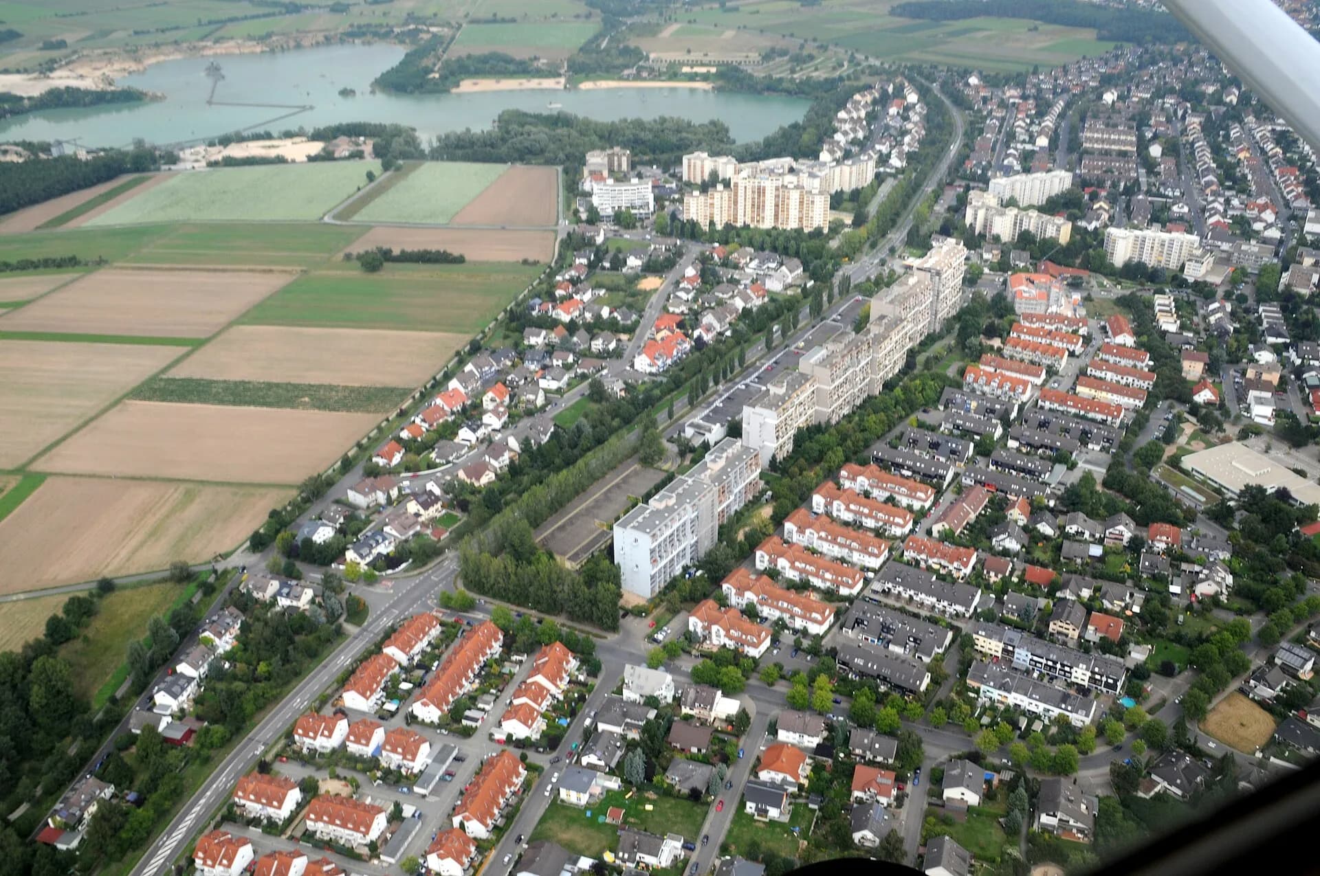Luftbild der Siedlung von Rodgau-Nieder-Roden