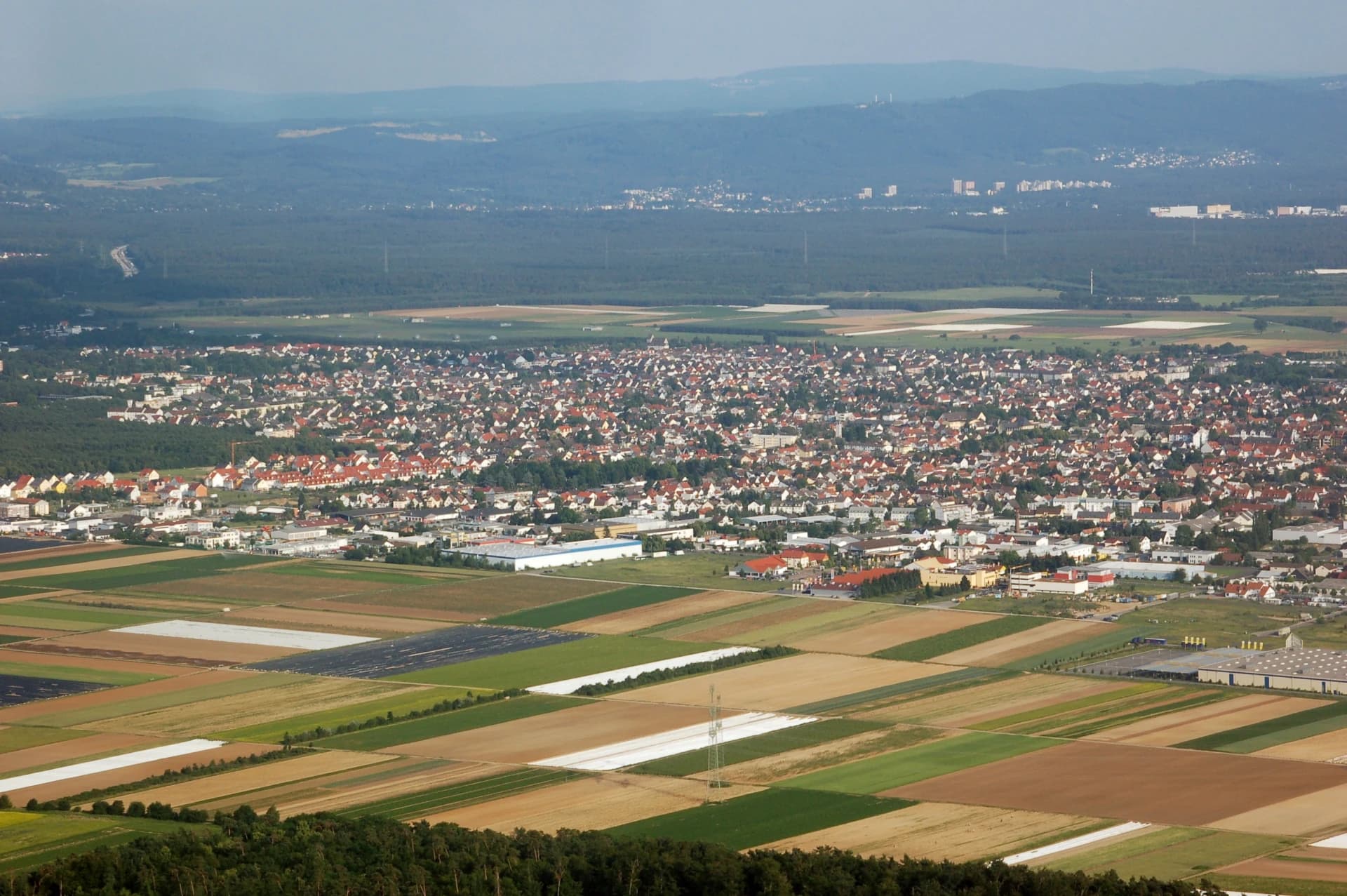 Luftbild der Ortsansicht von Griesheim