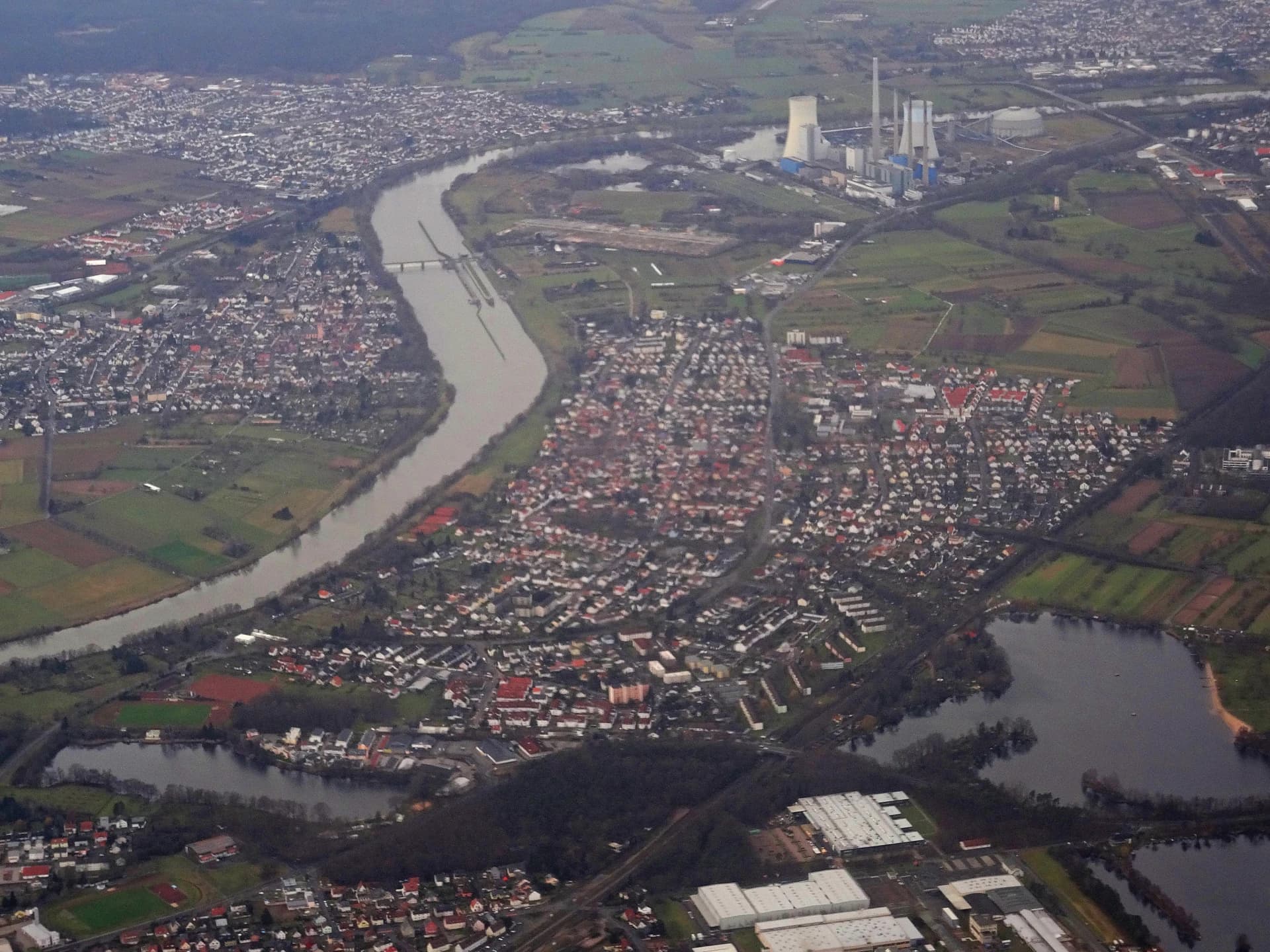 Luftaufnahme von Großkrotzenburg am Main
