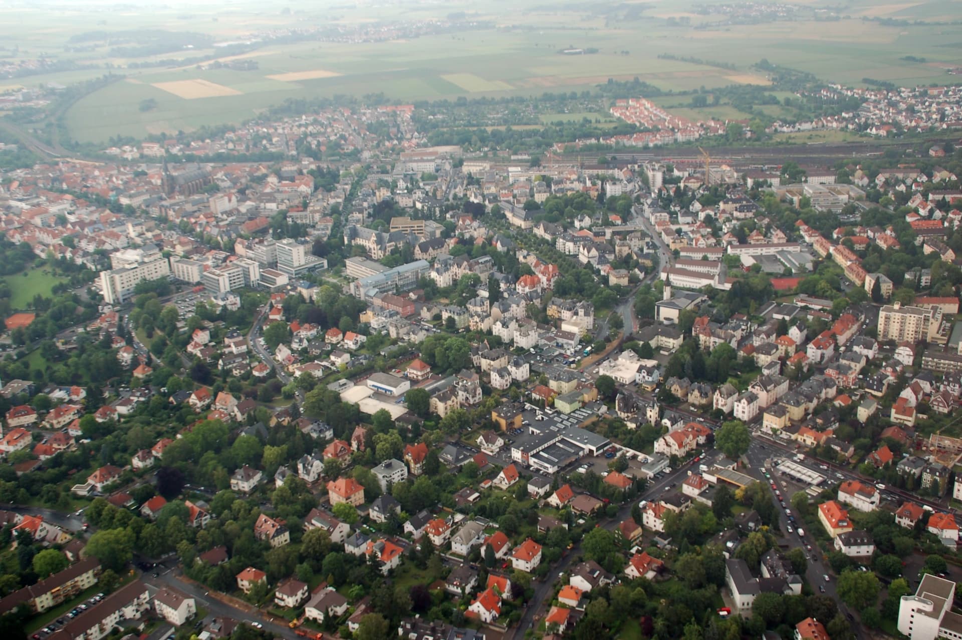 Luftbild der Wohnlagen in Friedberg (Hessen)