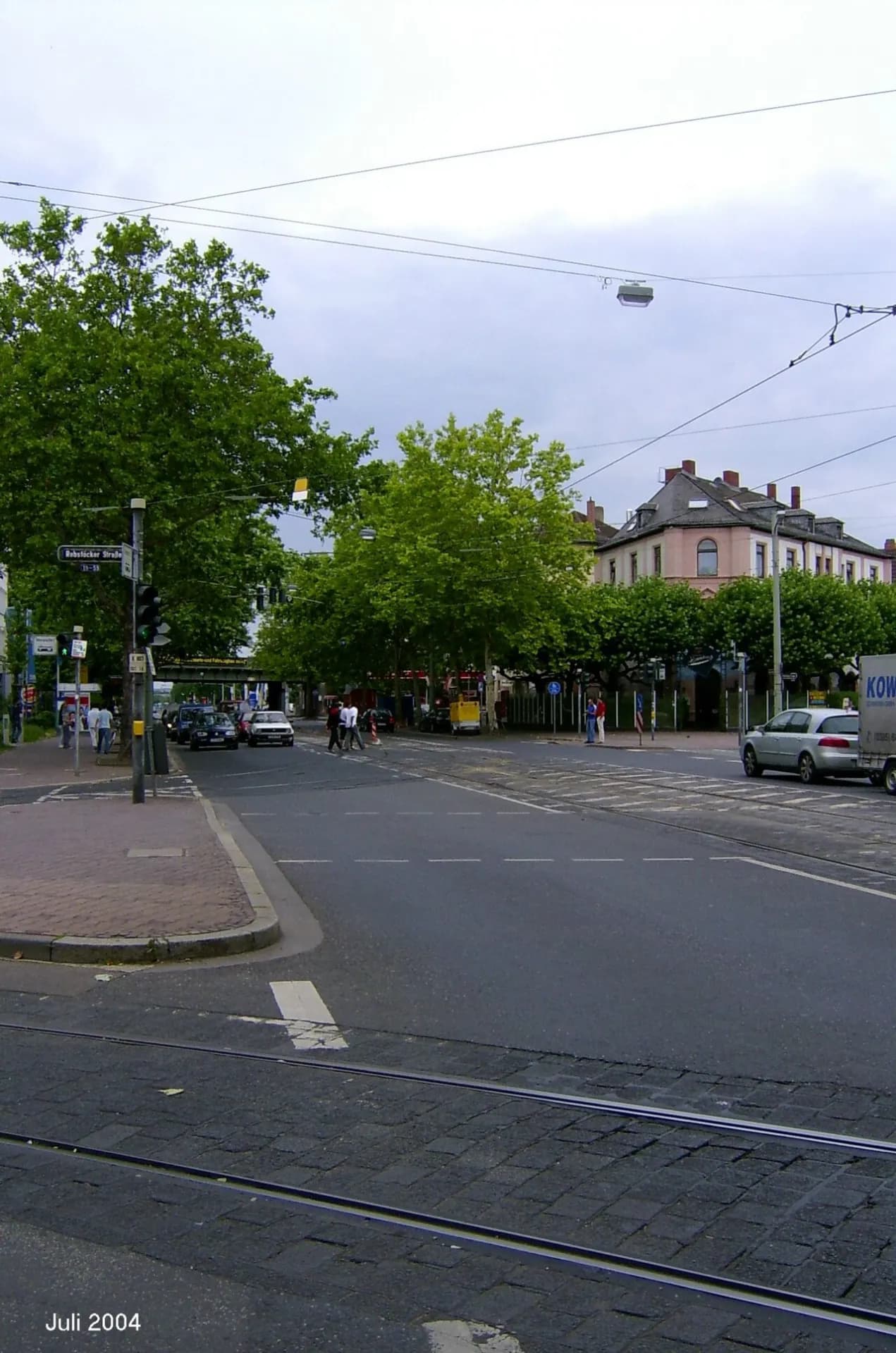 Mainzer Landstraße Ecke Rebstöcker Straße im Frankfurter Gallus