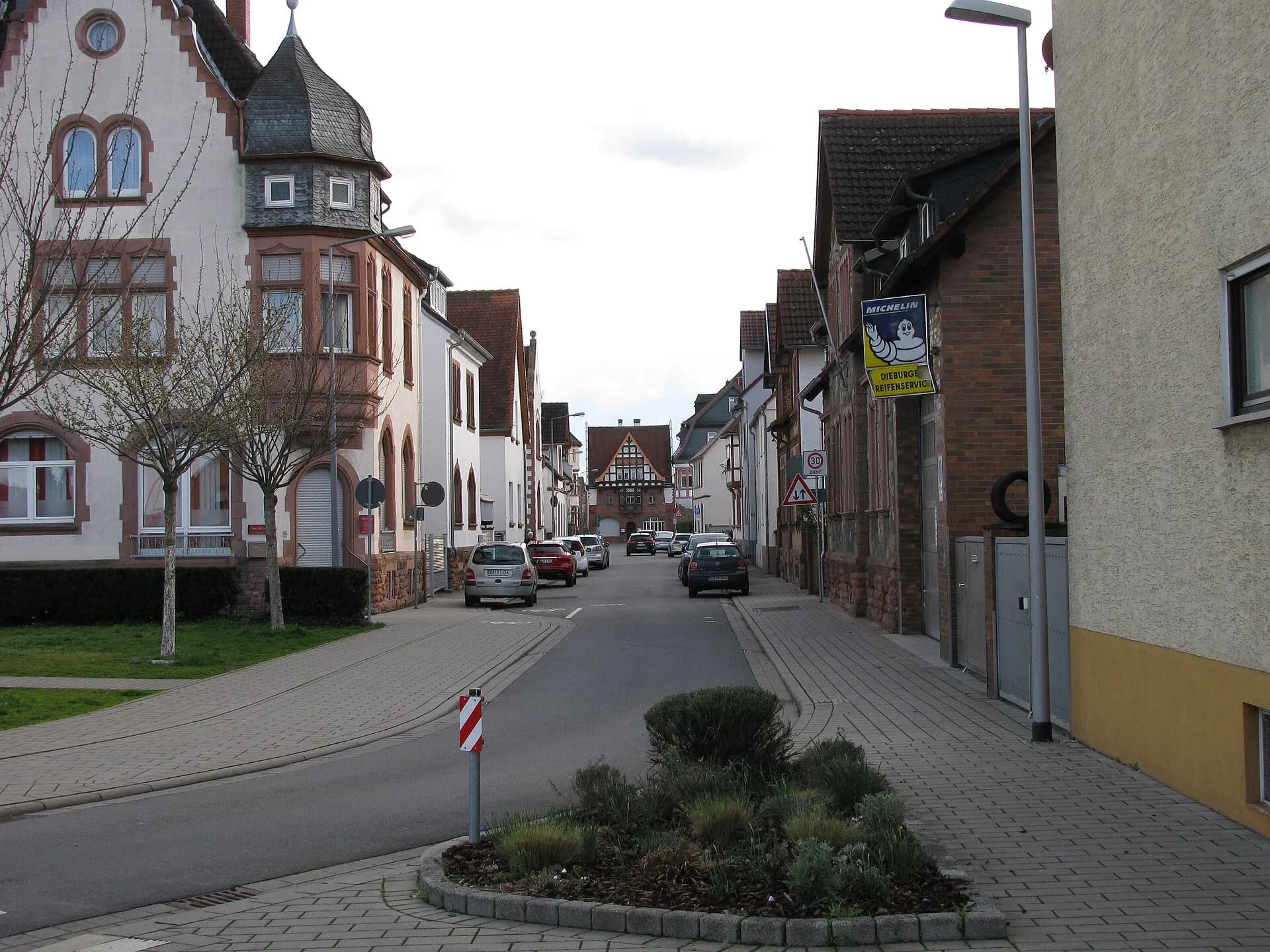 Blick in die Marienstraße in Dieburg