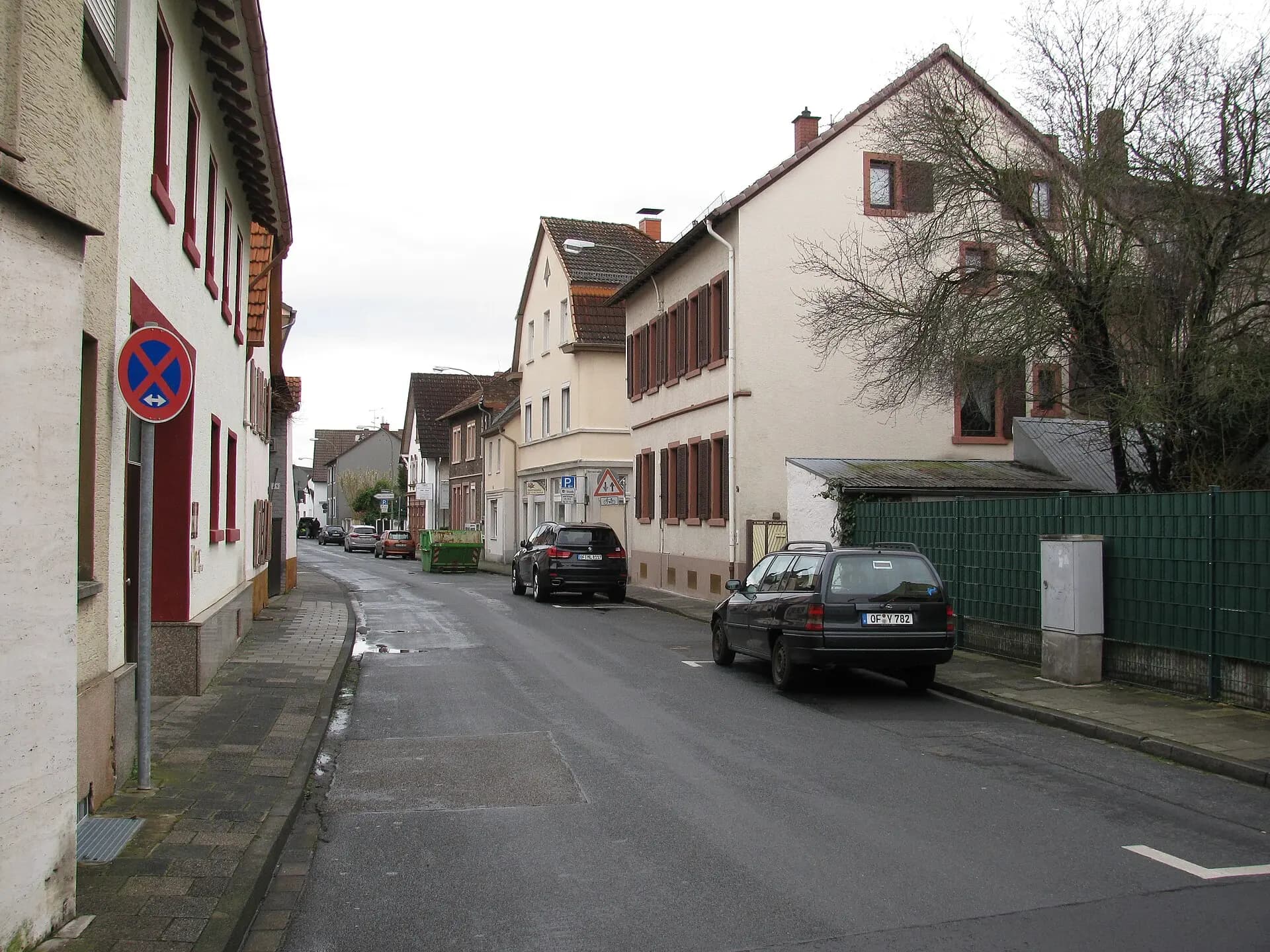 Marktstraße im Ortskern von Mühlheim am Main