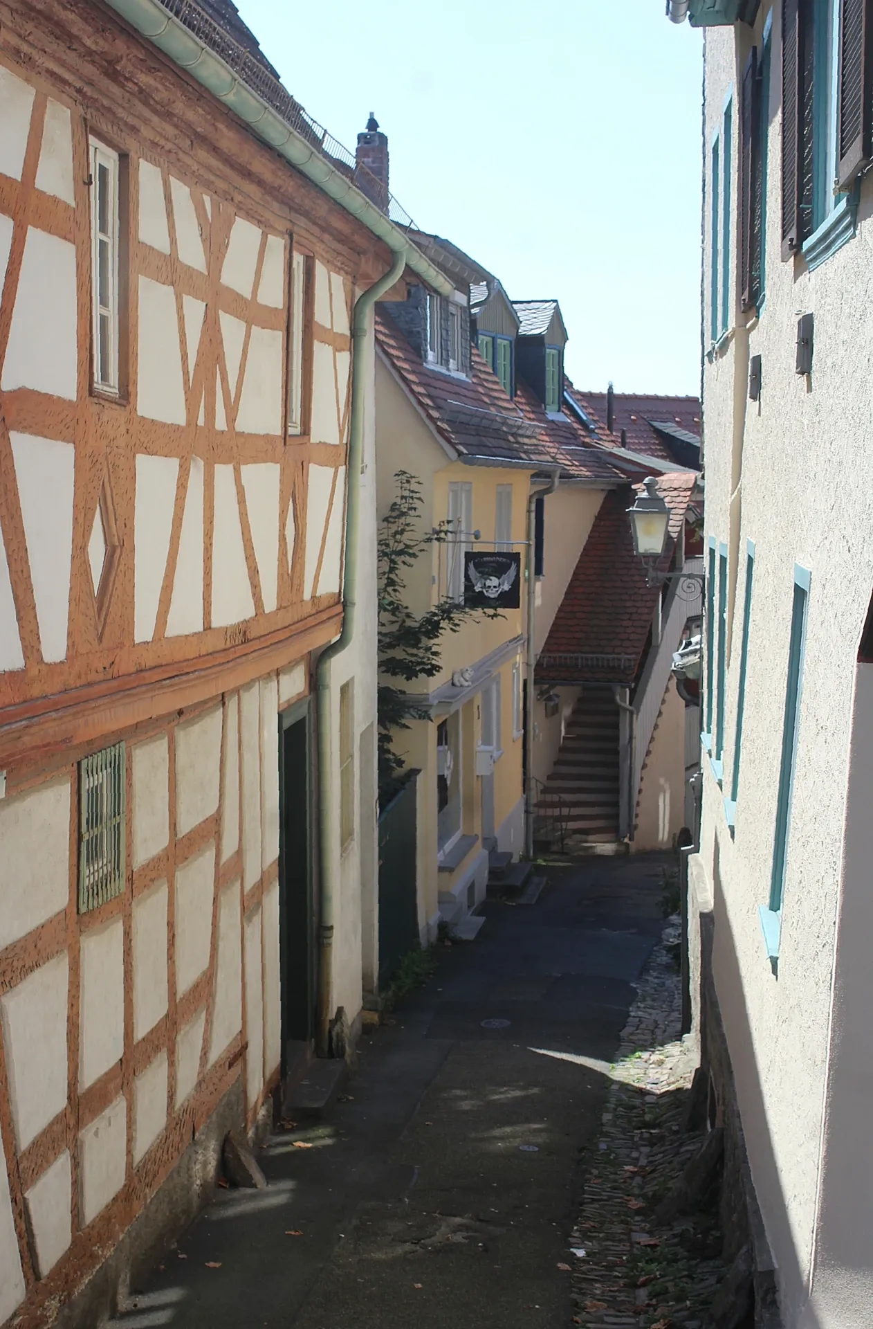 Gasse Mauerstraße in der Altstadt von Kronberg im Taunus