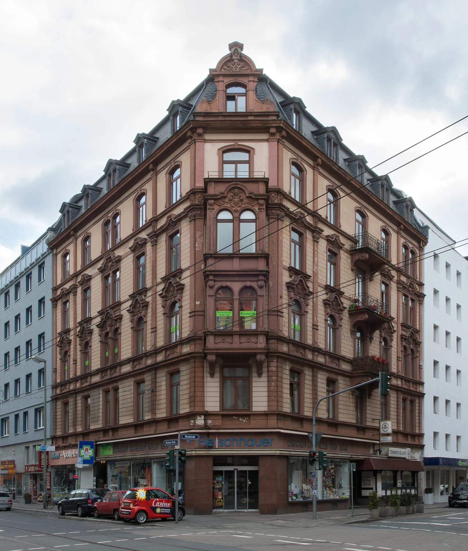 Eckhaus Moselstraße und Münchener Straße im Frankfurter Bahnhofsviertel