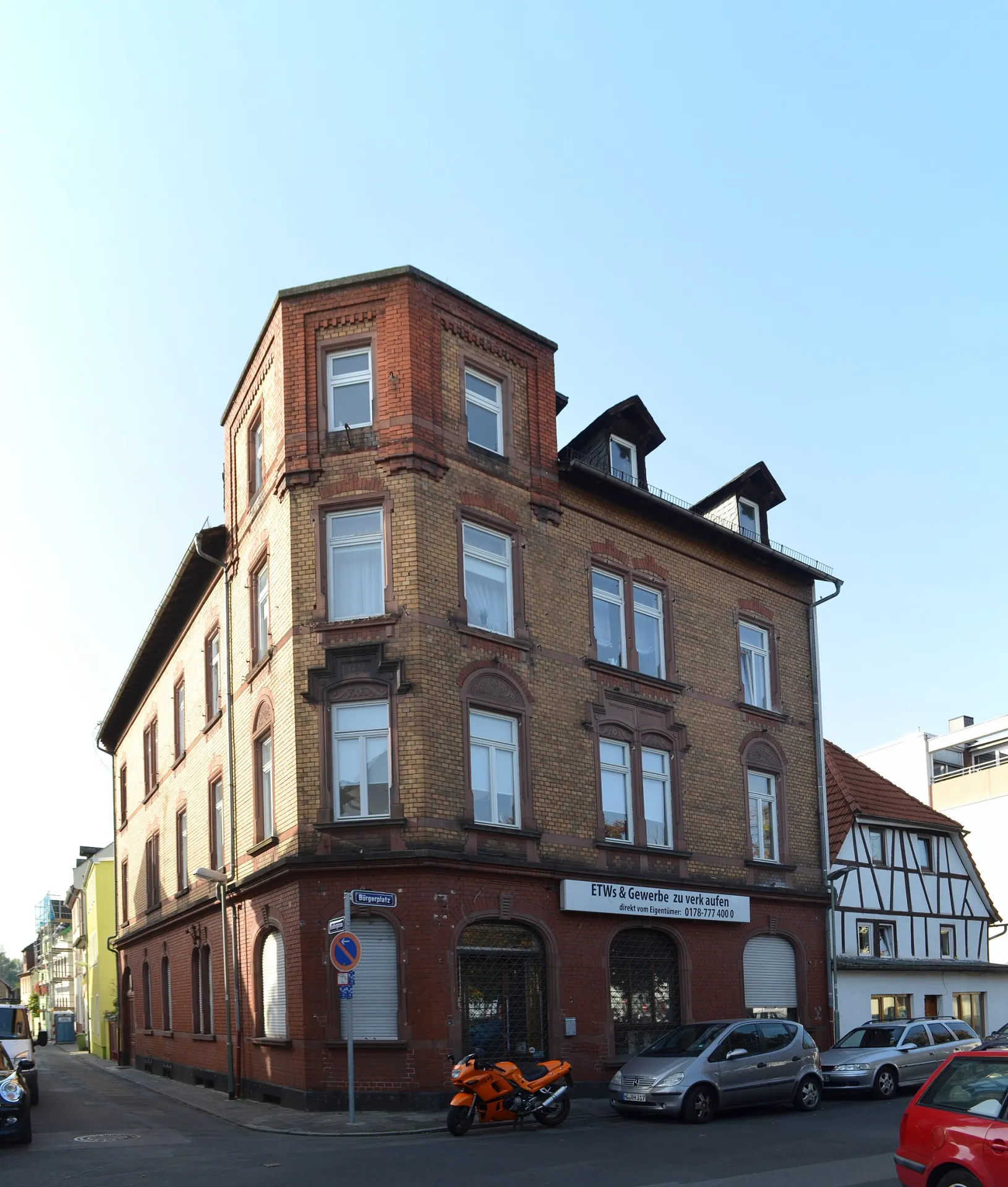 Eckhaus an der Niedergasse in Offenbach-Bürgel