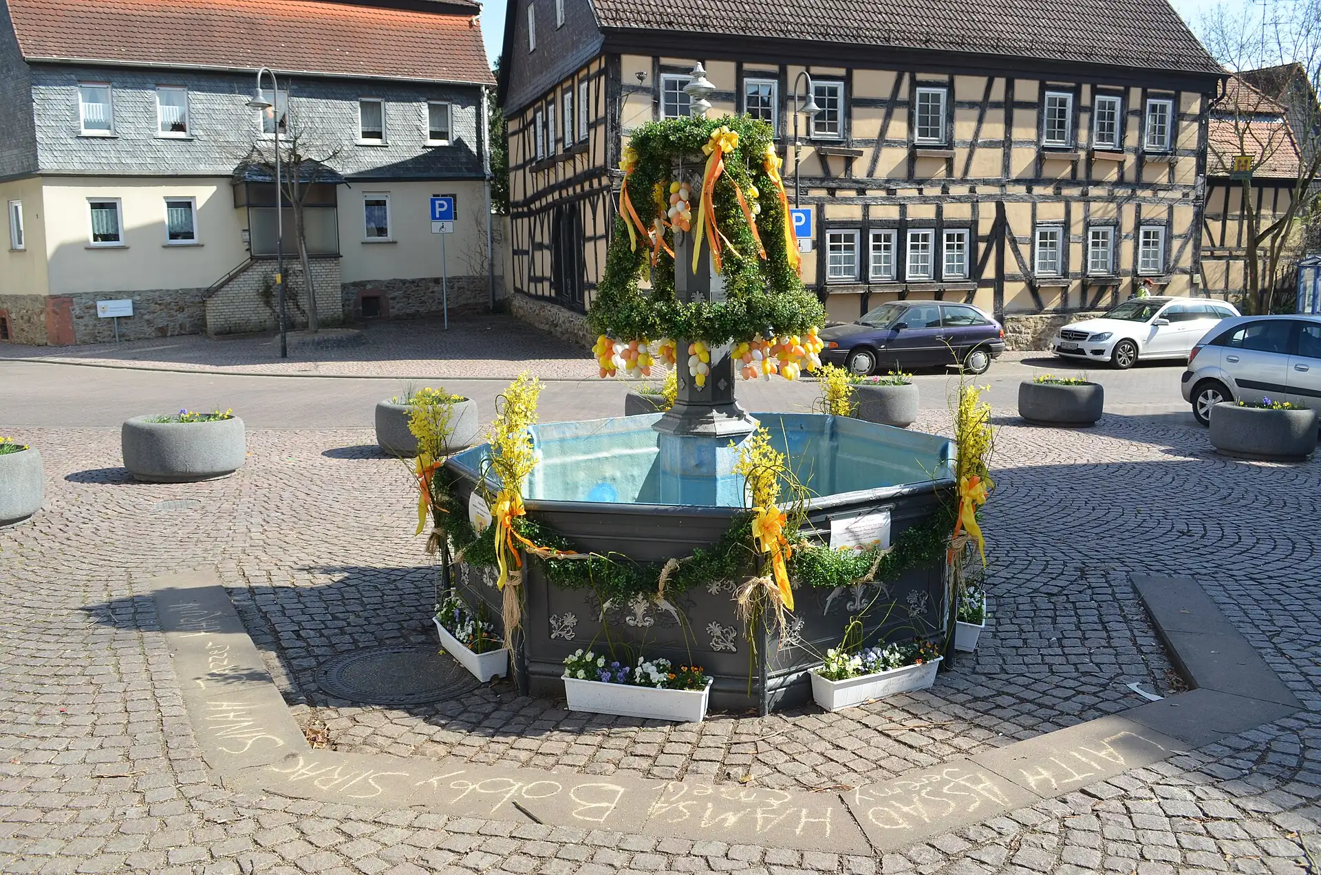 Marktbrunnen an der Homburger Straße in Ober-Rosbach, Rosbach vor der Höhe