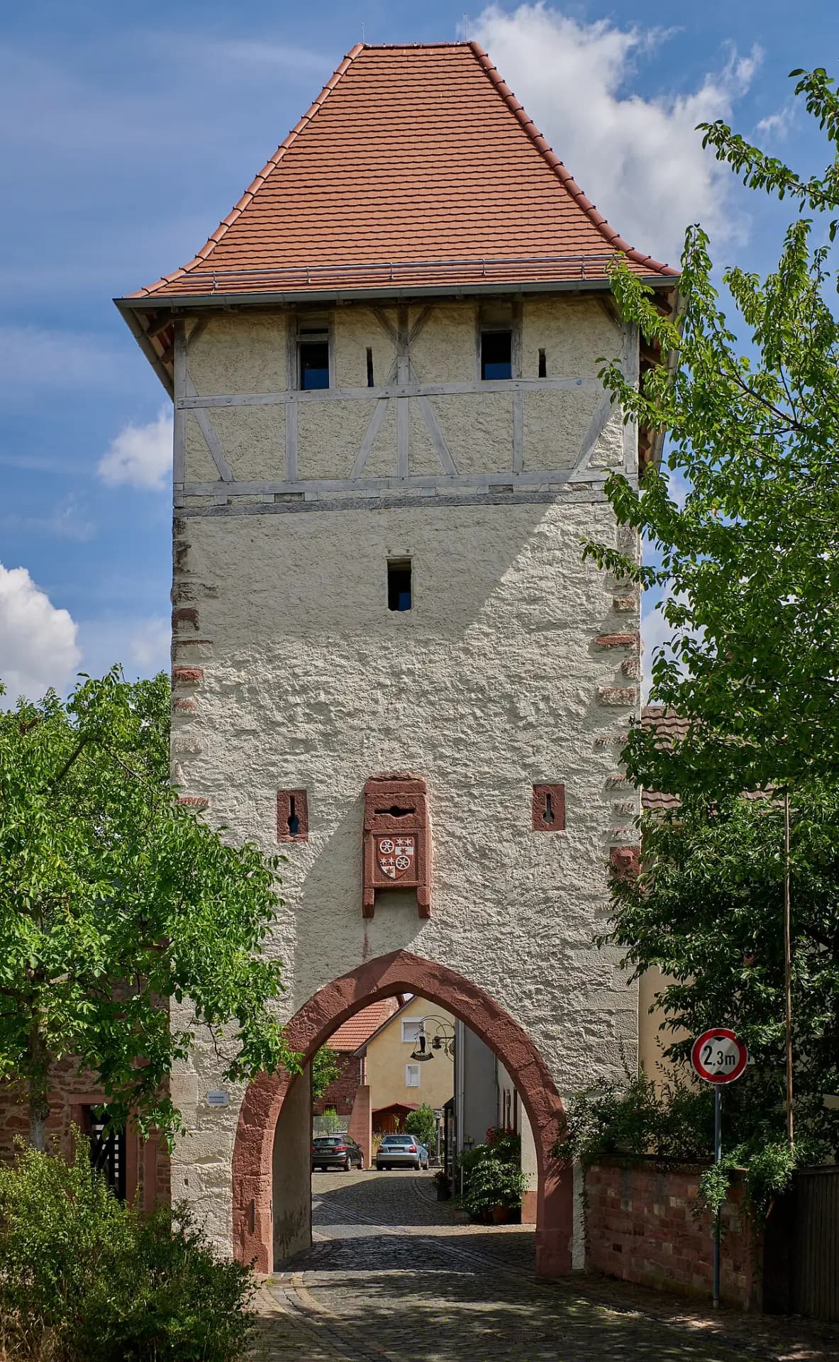 Oberes Tor von der Feldseite in Wörth am Main