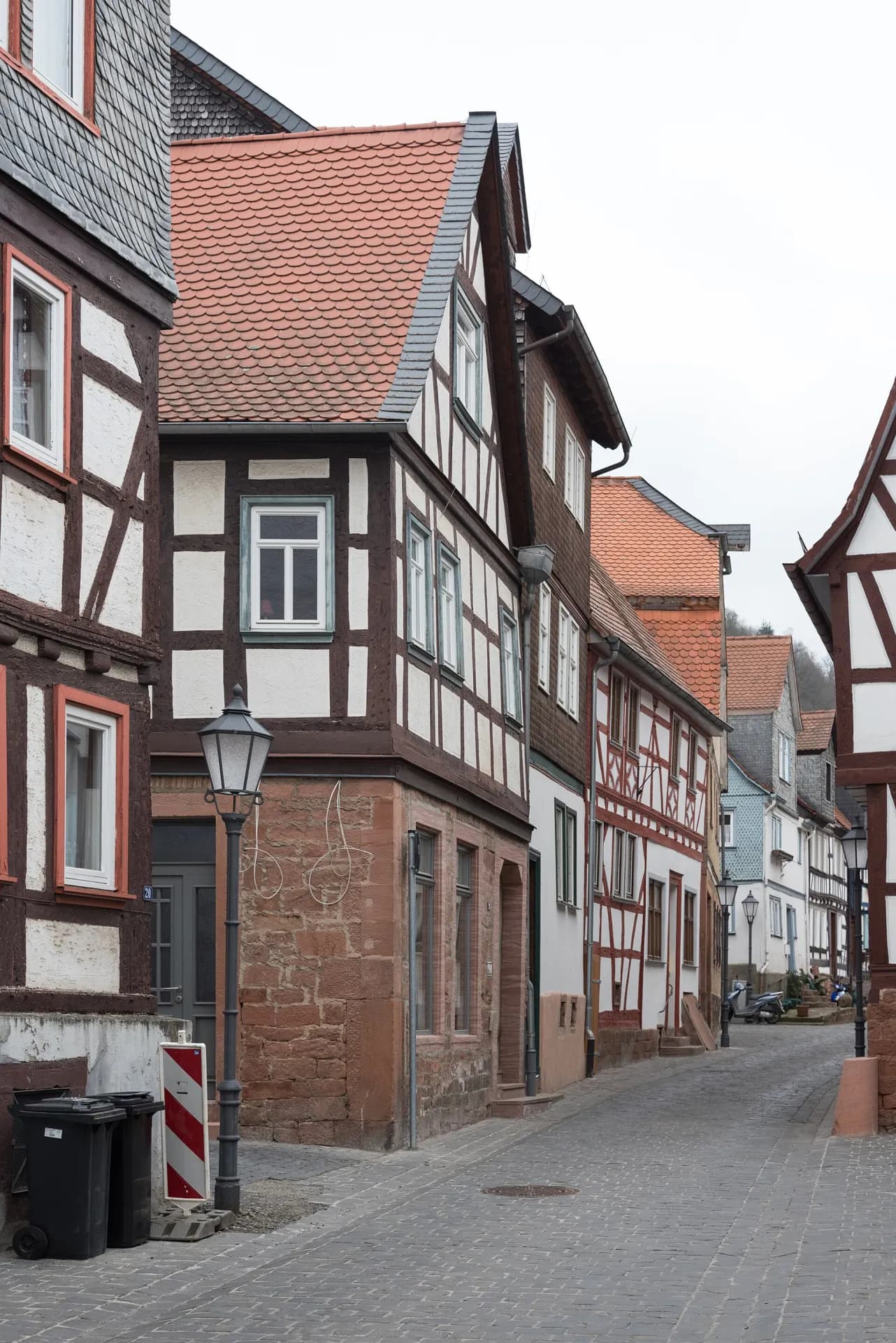 Fachwerkzeile Obergasse 26 bis 32 in Büdingen