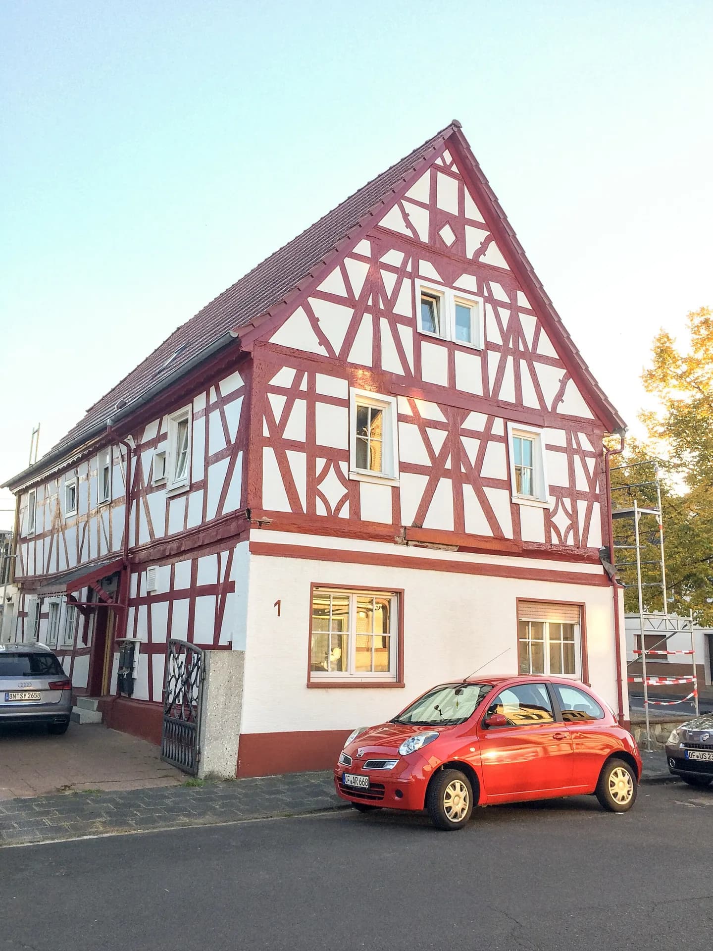 Fachwerkhaus an der Obermainstraße in Mühlheim am Main