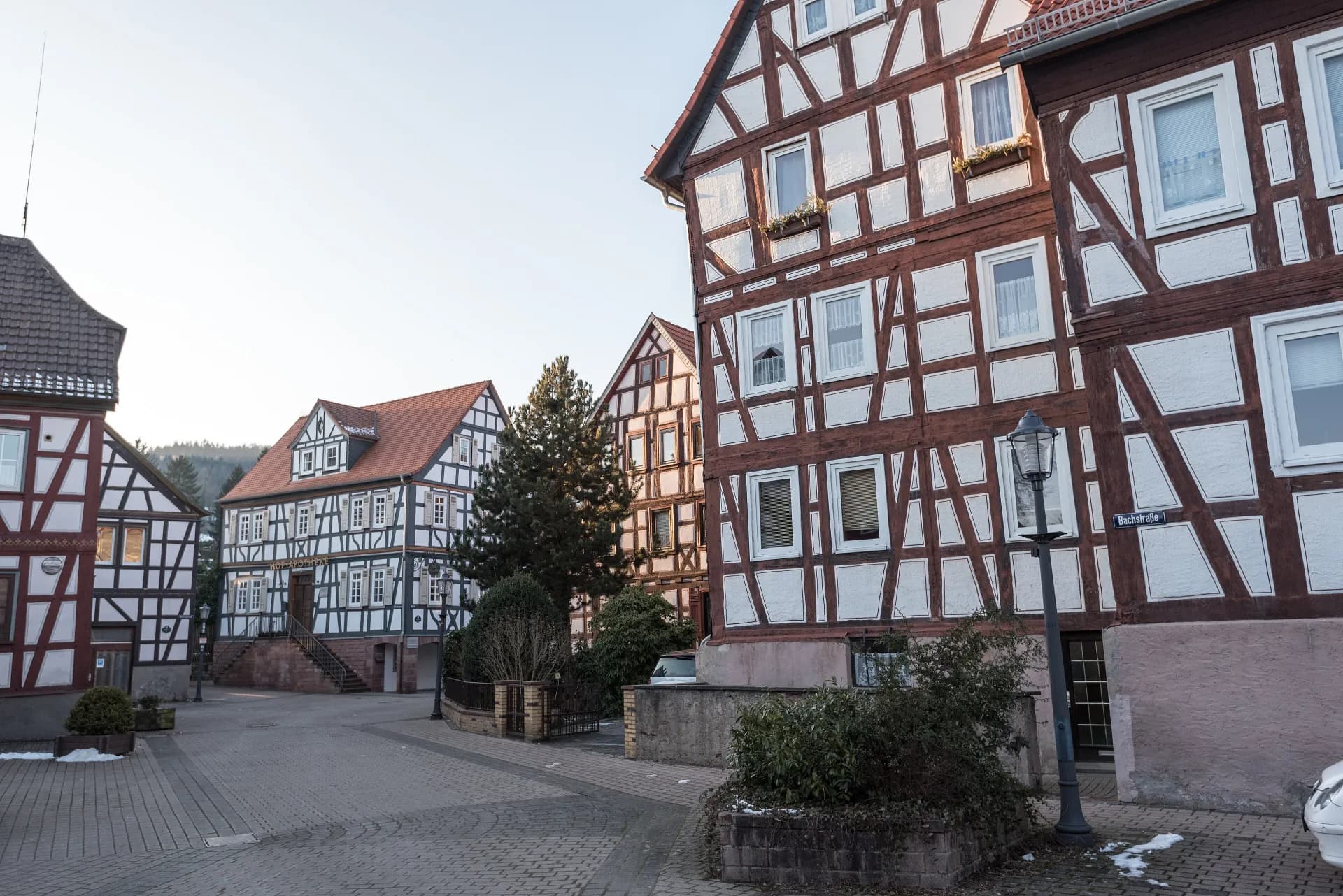 Blick in die Gasse am Obertor in Wächtersbach