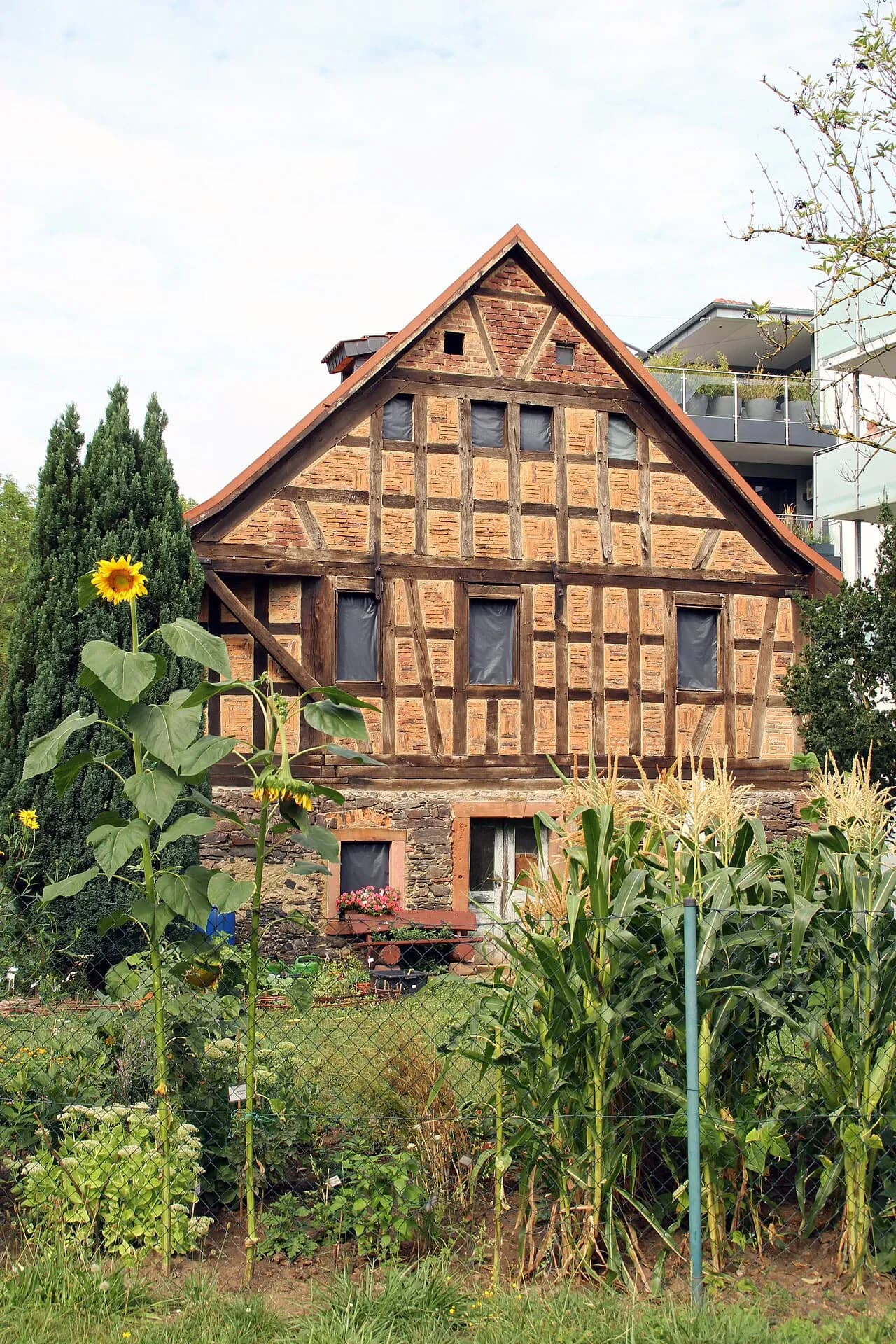 Fachwerkgiebel der Ölmühle Hofmann in Alzenau