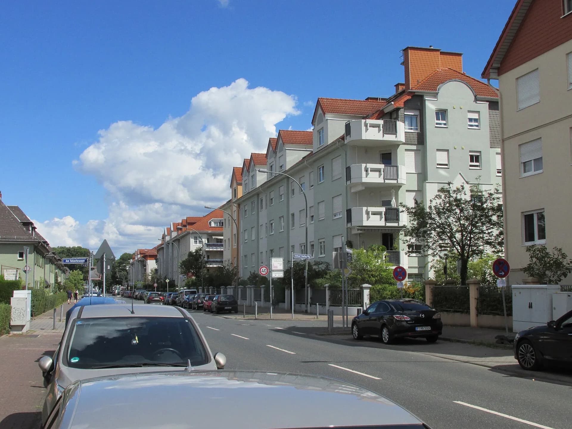 Wohnbebauung an der Oeserstraße in Frankfurt-Nied