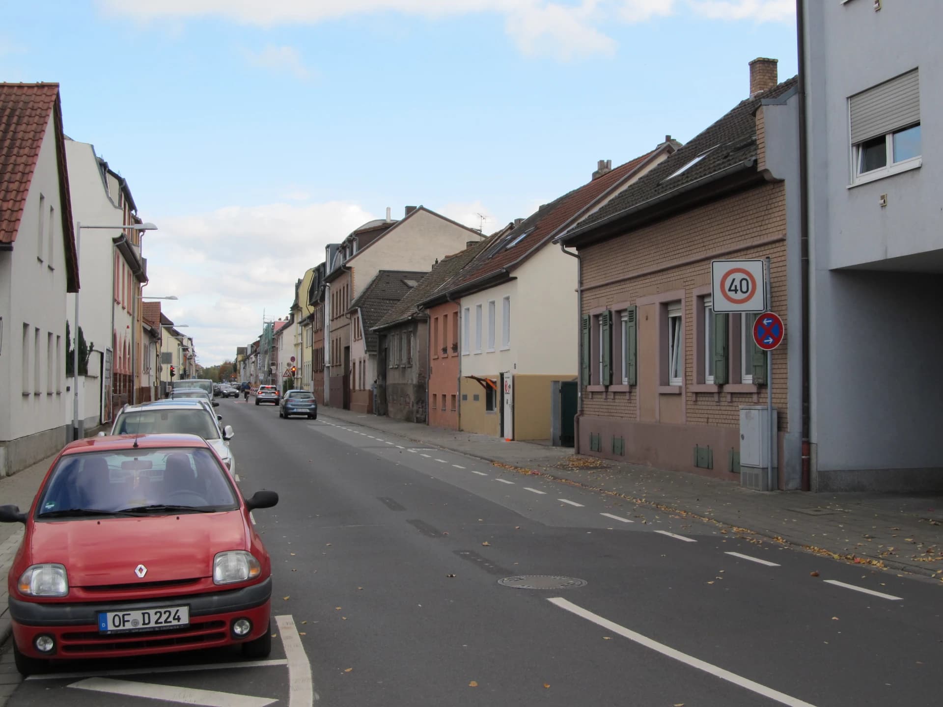 Siedlungsbebauung an der Offenbacher Straße in Neu-Isenburg