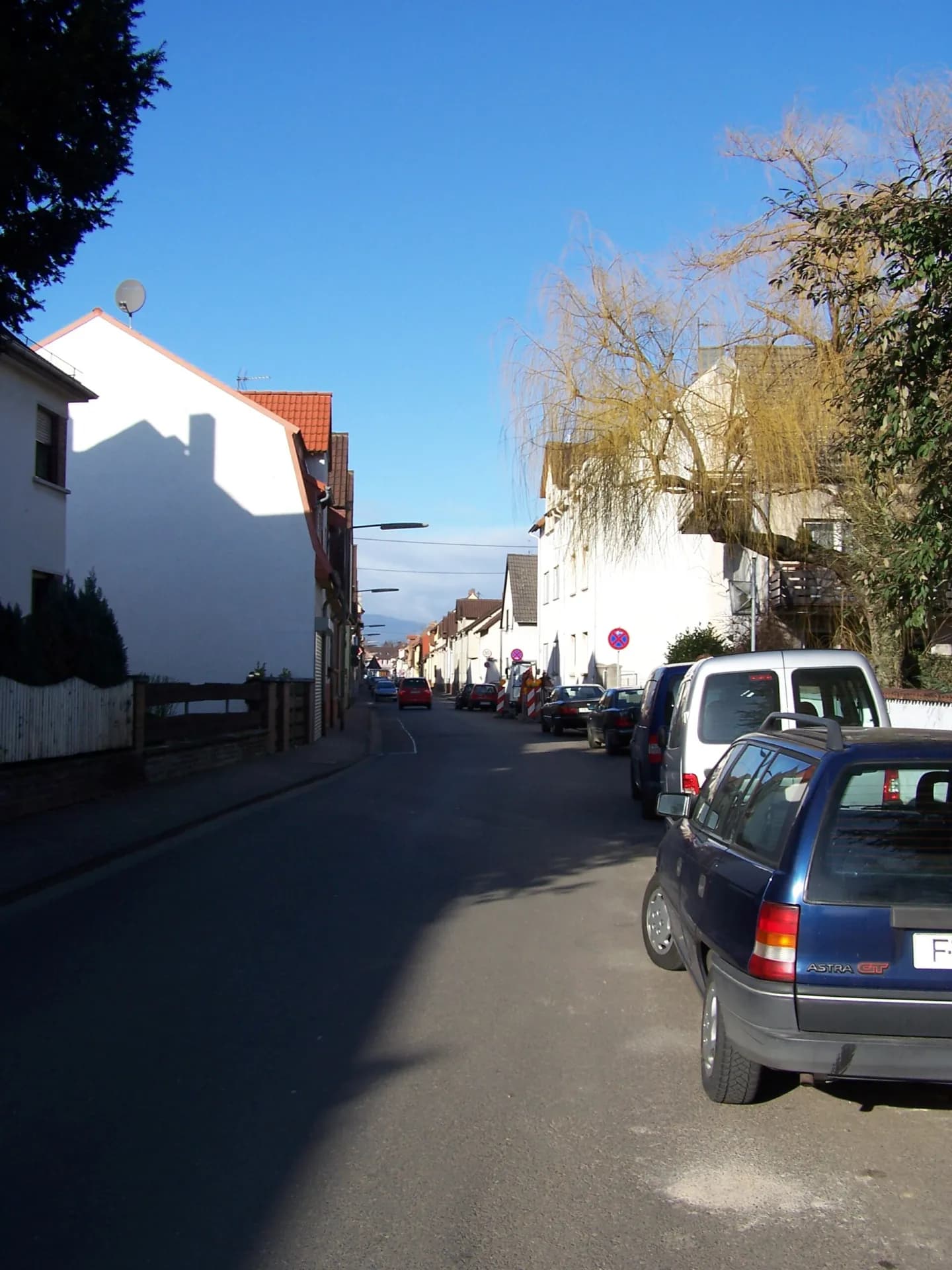 Wohnhäuser an der Okrifteler Straße in Frankfurt Sindlingen