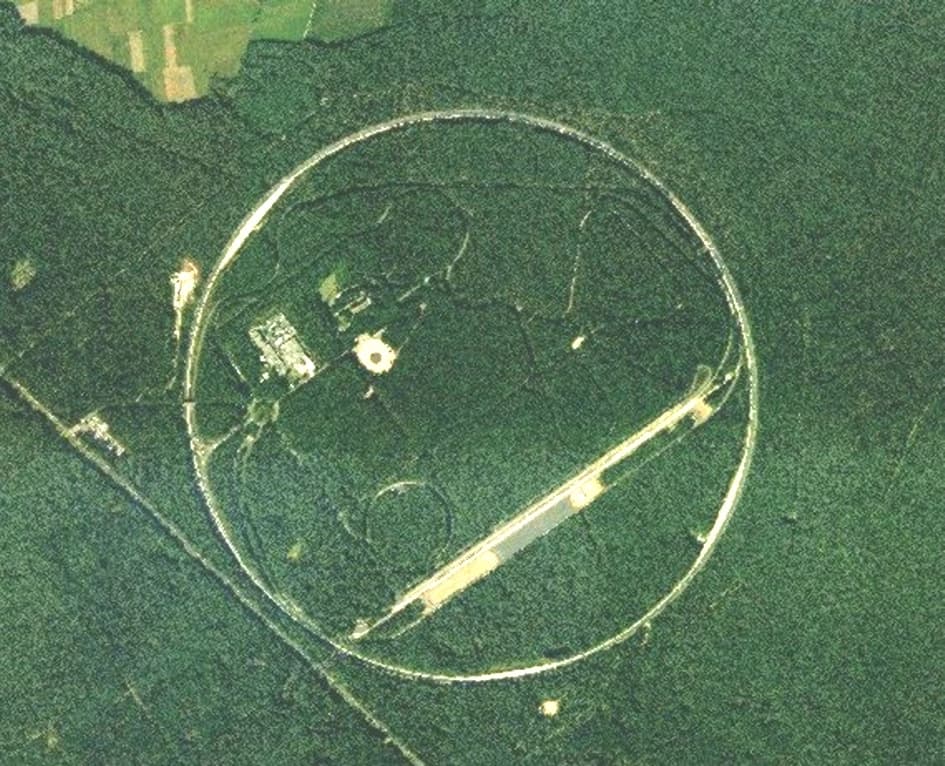 Luftbild des Testzentrums in Rodgau-Dudenhofen