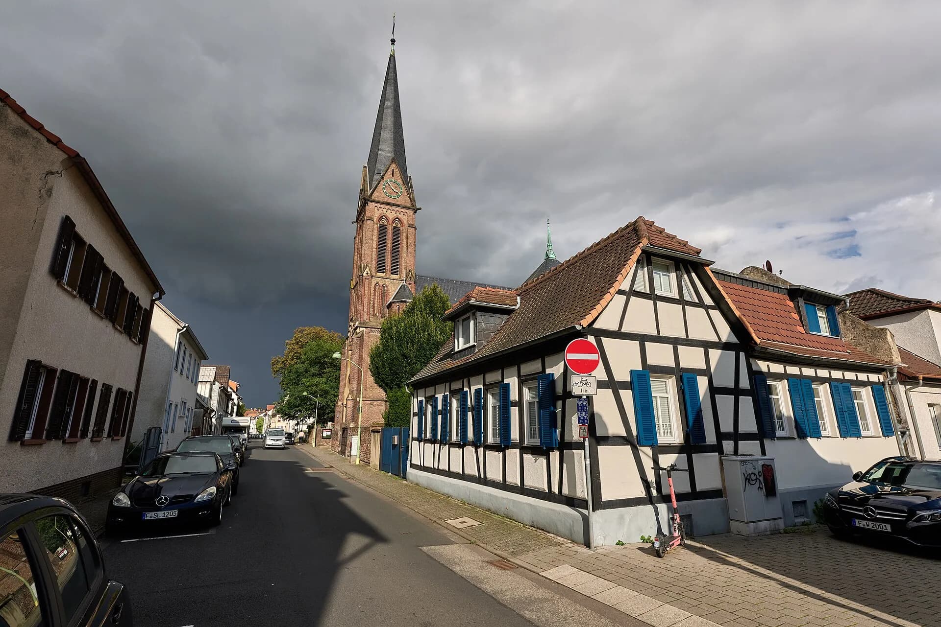 Wohnhäuser an der Oranienstraße in Frankfurt Heddernheim