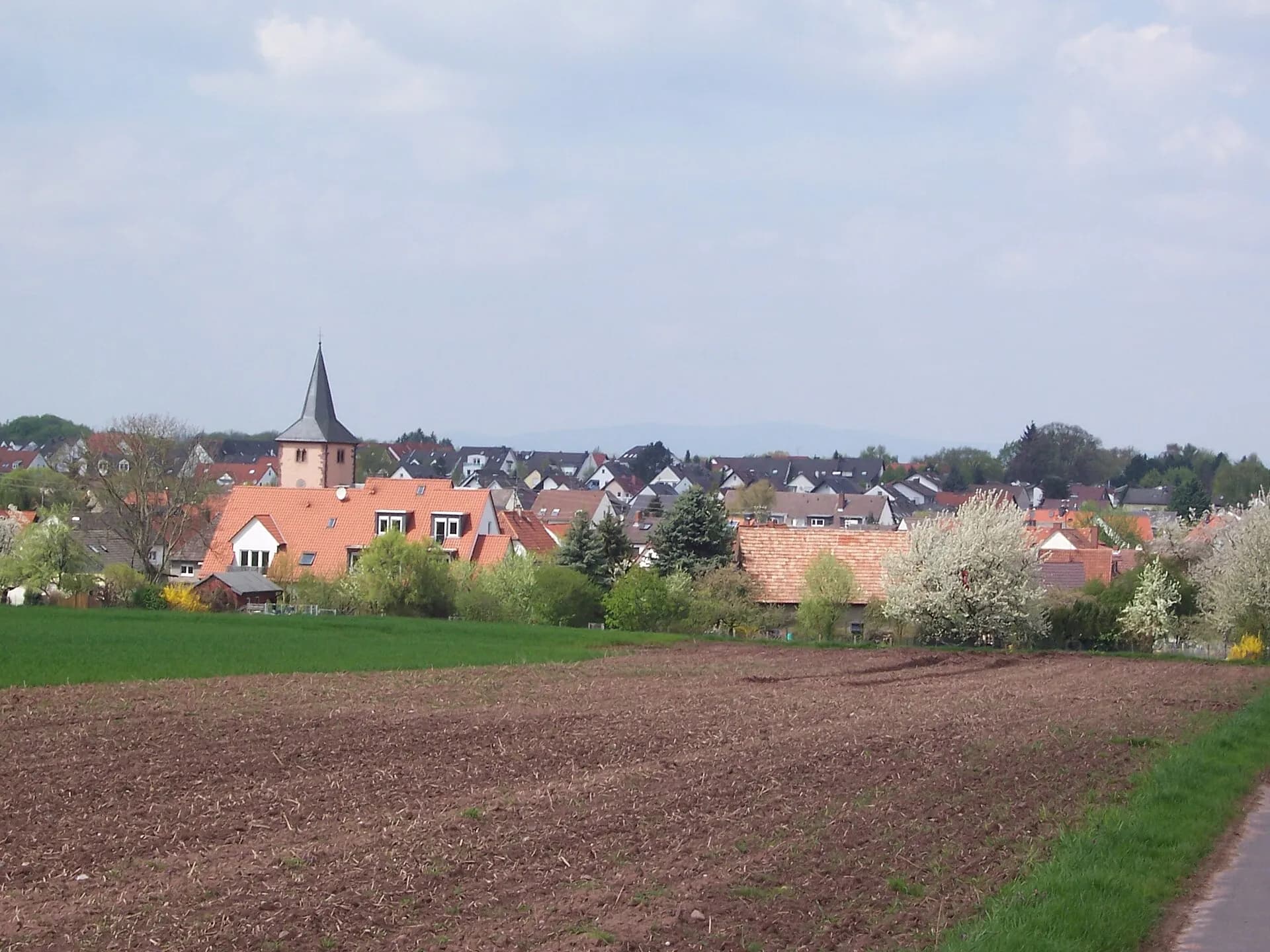 Ortsansicht von Dreieich-Offenthal im Frühling