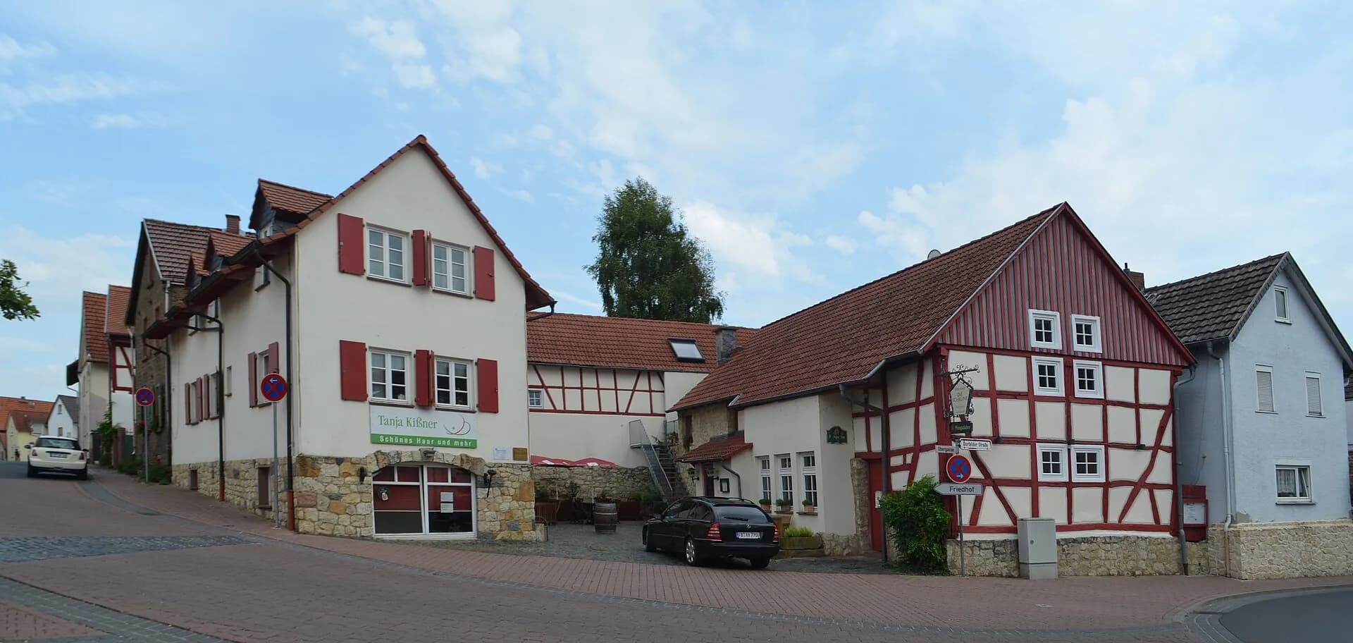 Ortsansicht der Obergasse in Rendel, Karben