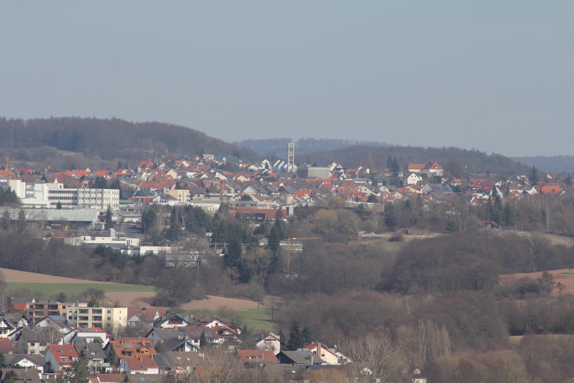 Ortsansicht von Haibach vom Erbig aus