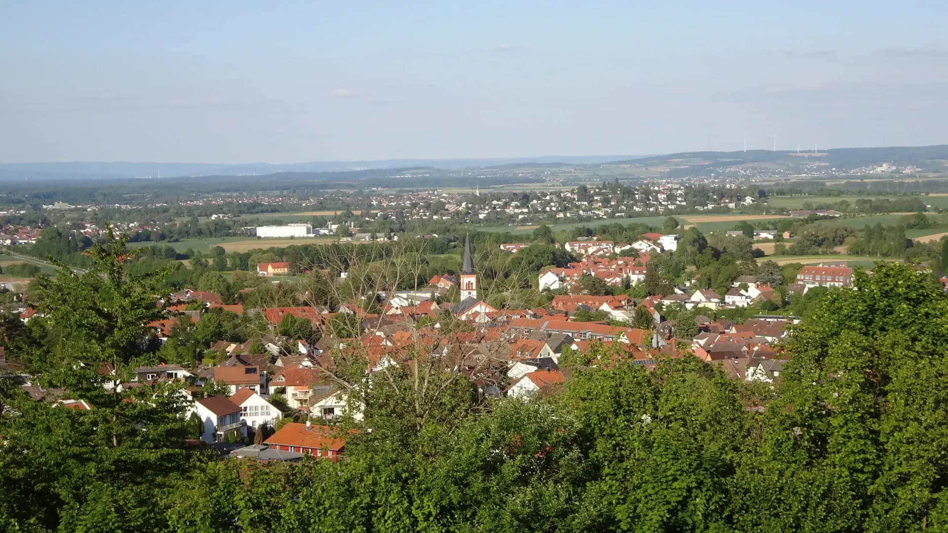 Roßdorf vom Rehberg aus gesehen