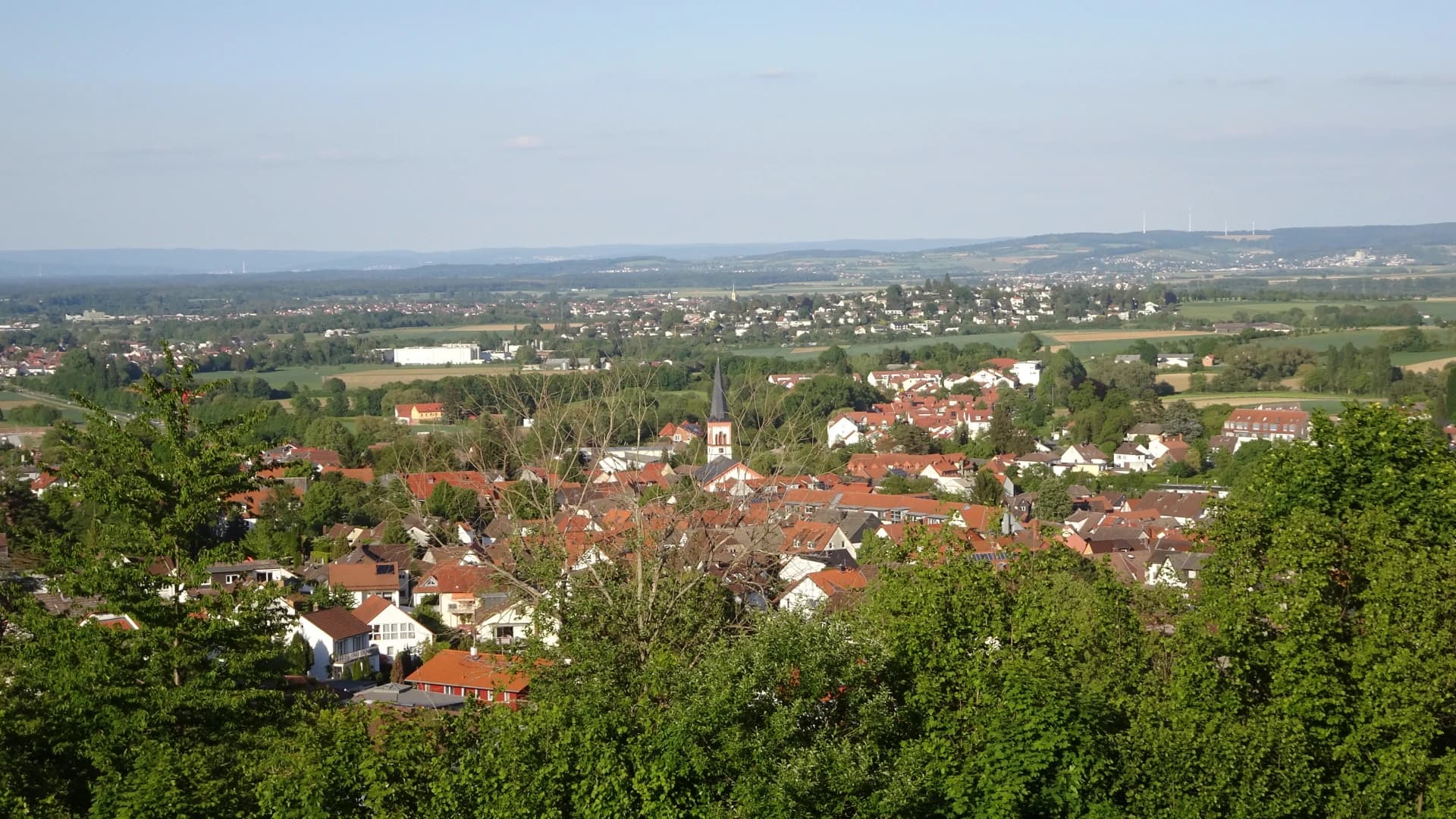 Roßdorf vom Rehberg aus gesehen