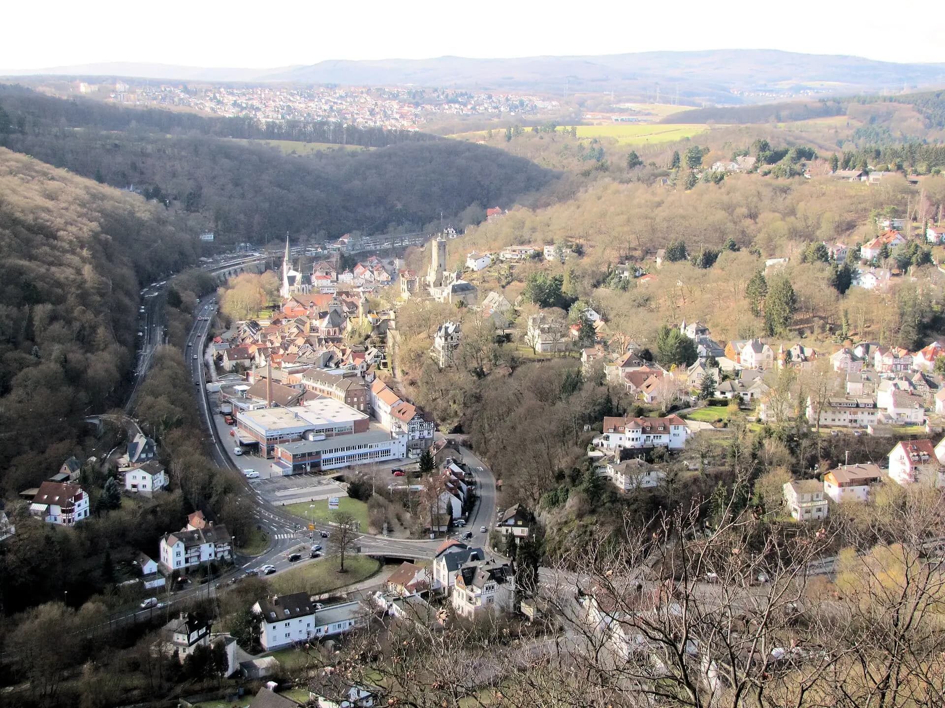 Blick über das Schwarzbachtal auf Eppstein