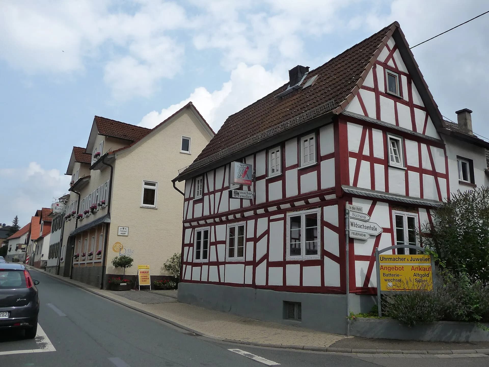 Ortsdurchfahrt in Wildsachsen