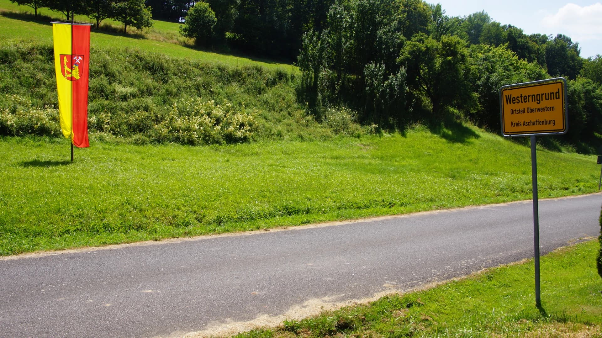 Ortseingang Oberwestern in Westerngrund