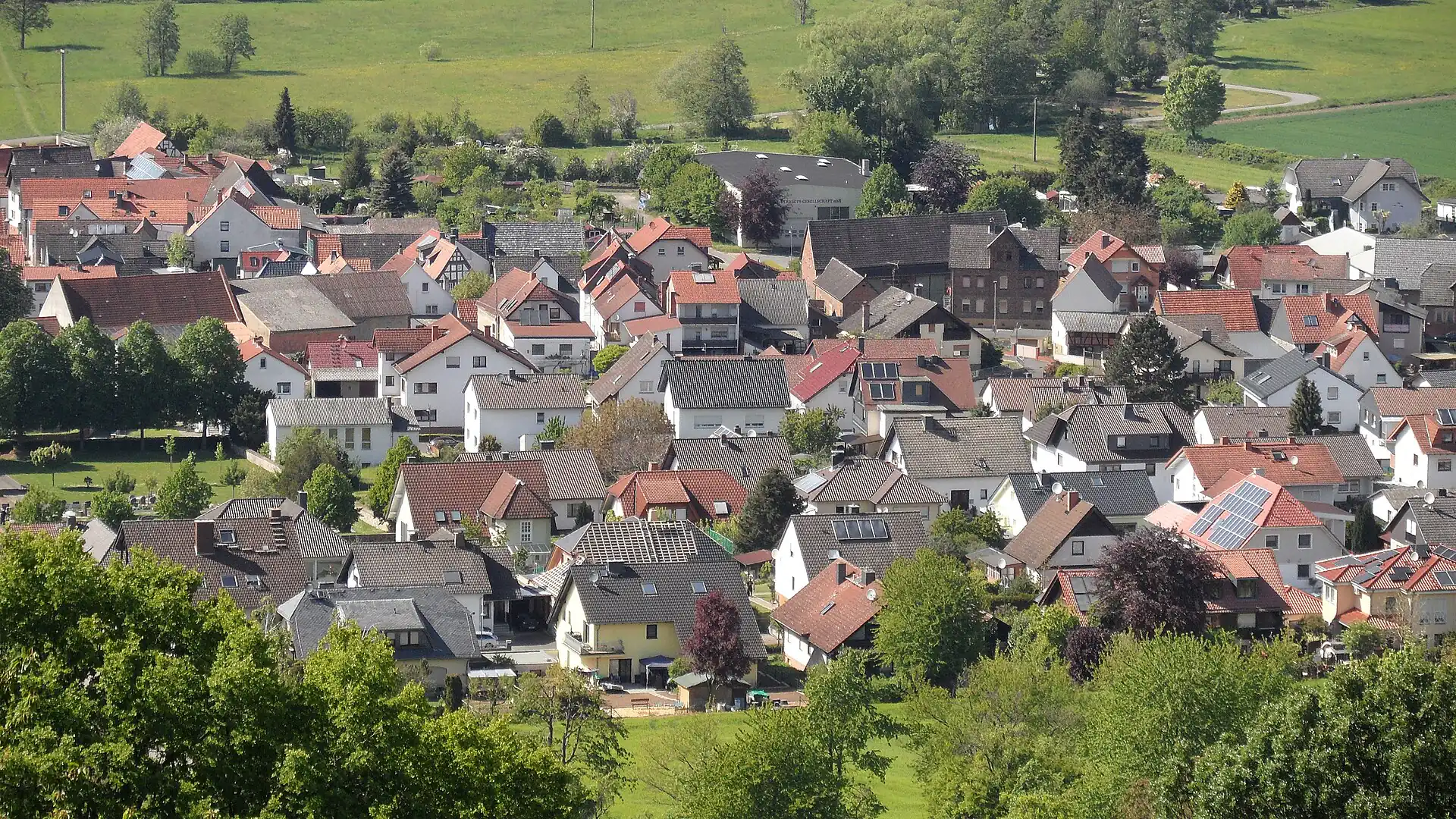 Blick auf den Ortskern von Glauburg-Glauberg