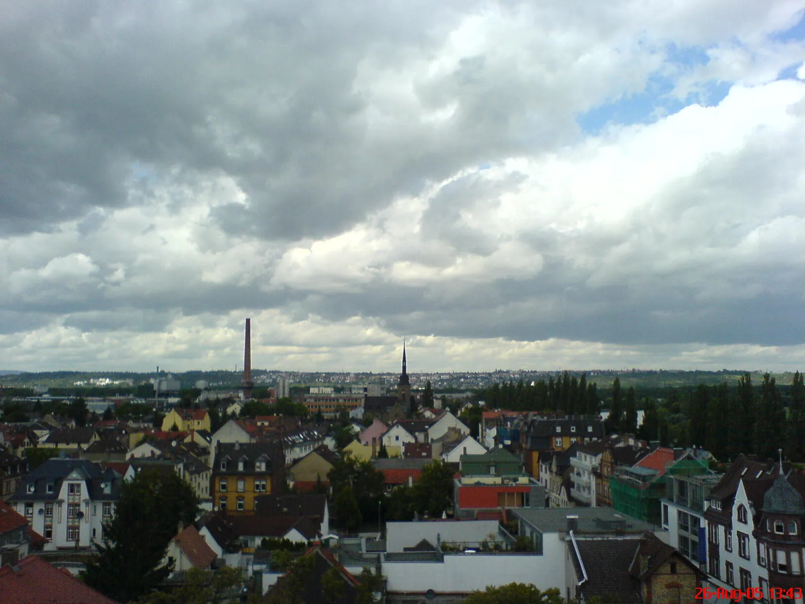 Panorama über die Dächer von Frankfurt Fechenheim